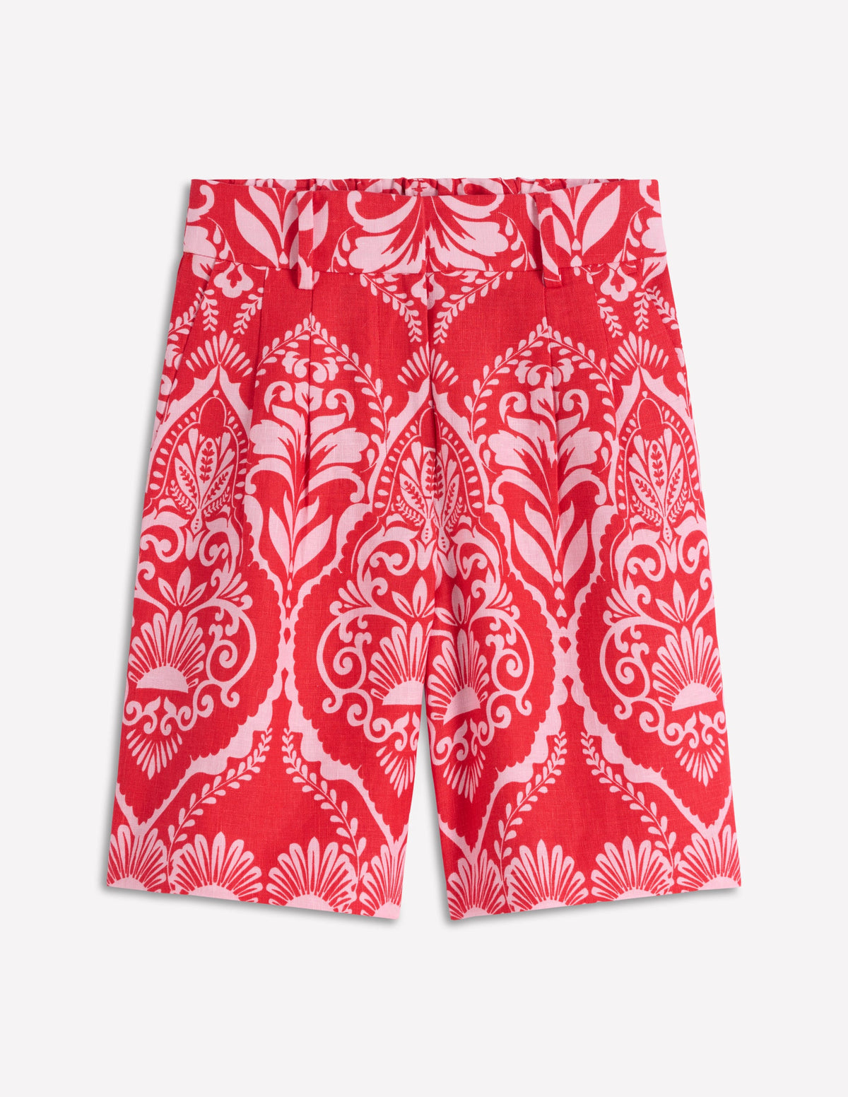 Kensington Leinenshorts-Mohnblumenrot, Ziergarten - Image 7