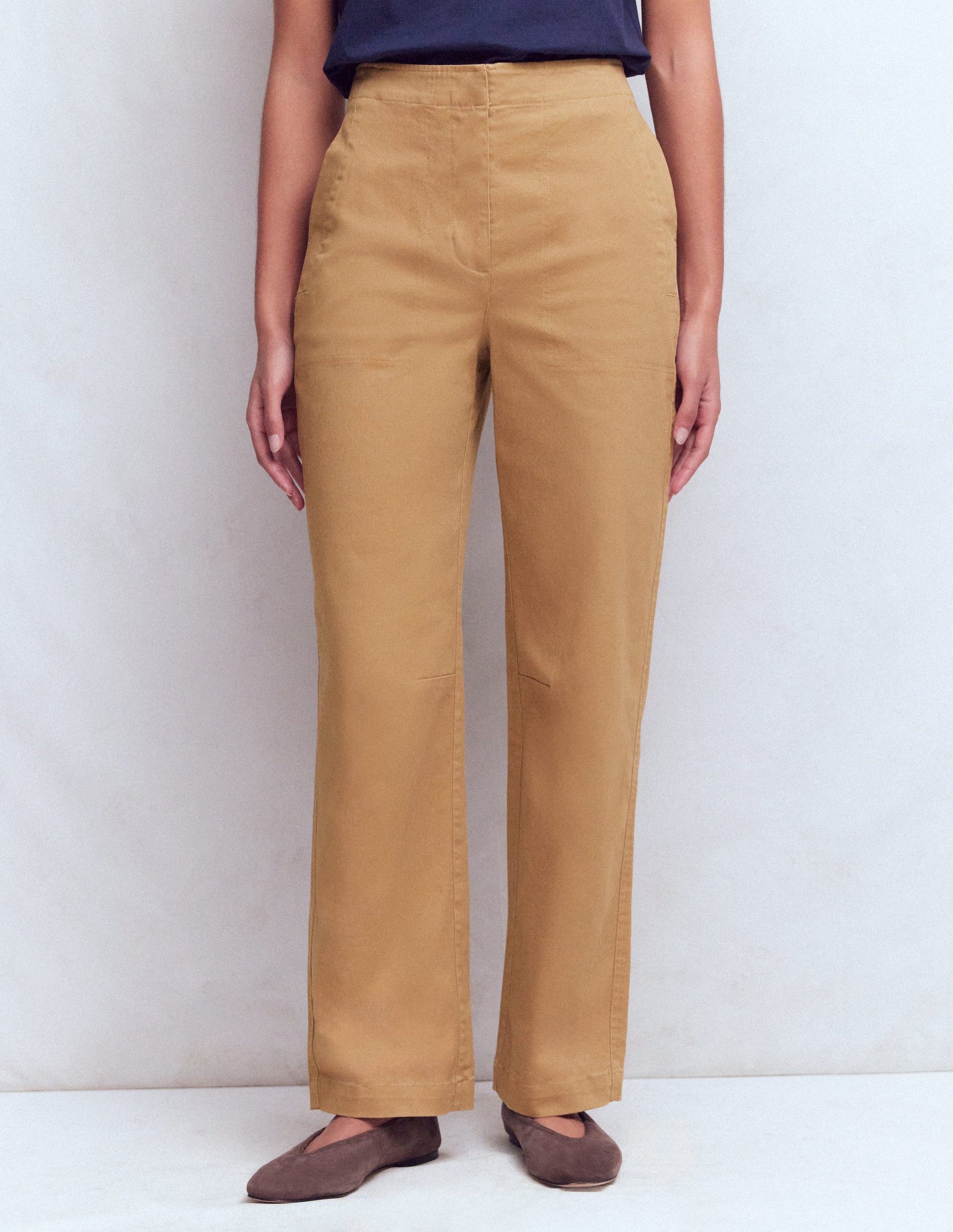 Pantalon chino ample-Cappuccino-4