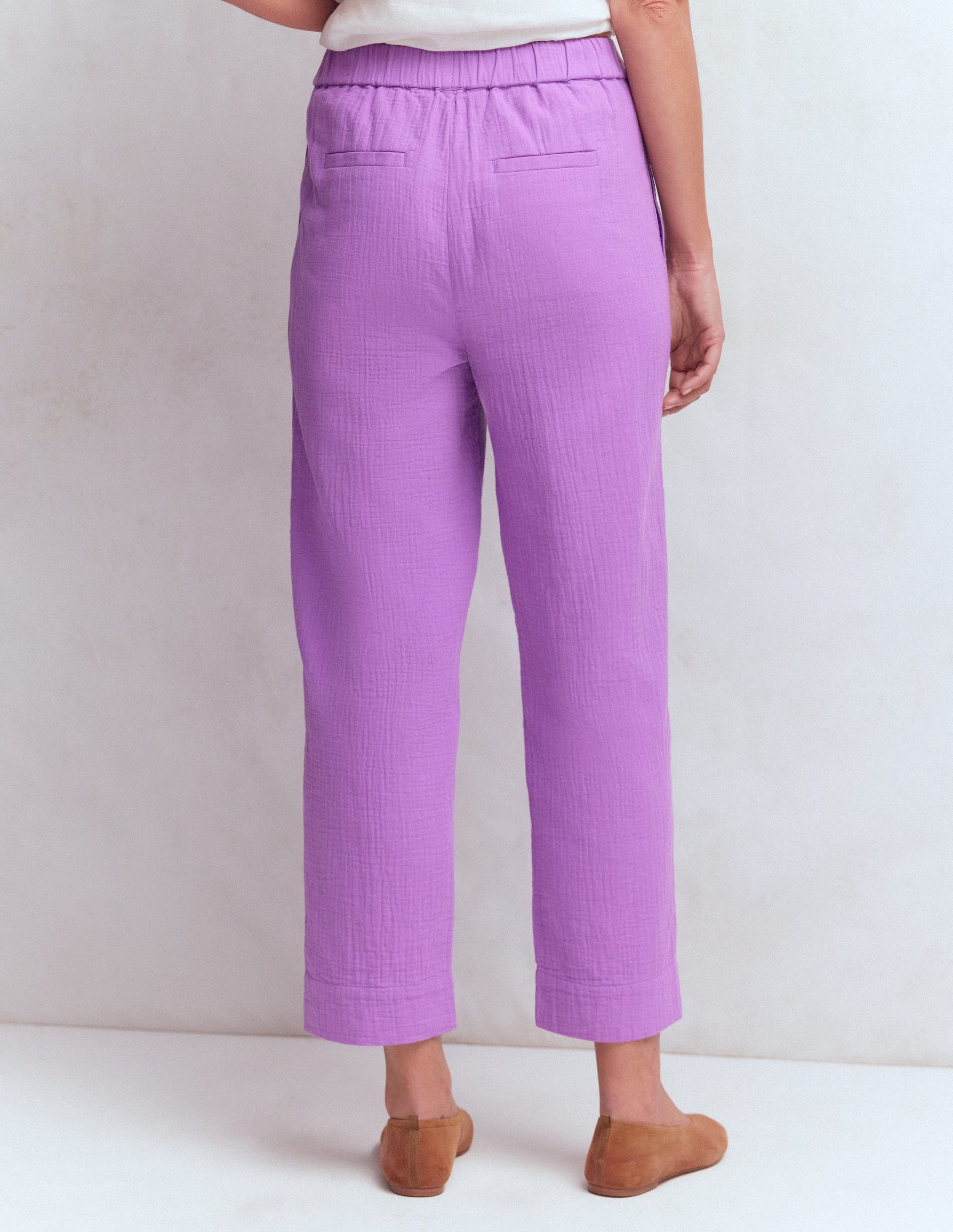 Verkürzte Doppeltuch-Hose-Amethyst-Lila-3