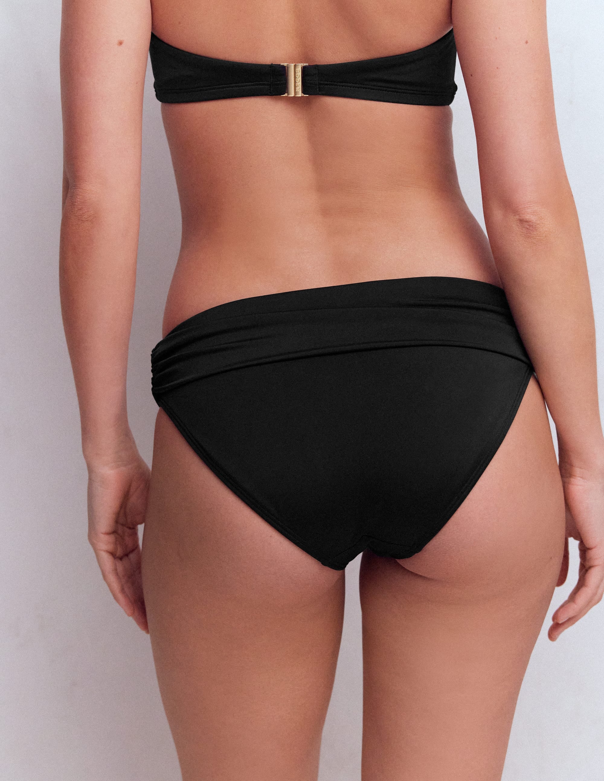 Bas de bikini intemporel à revers-Noir - Image 3