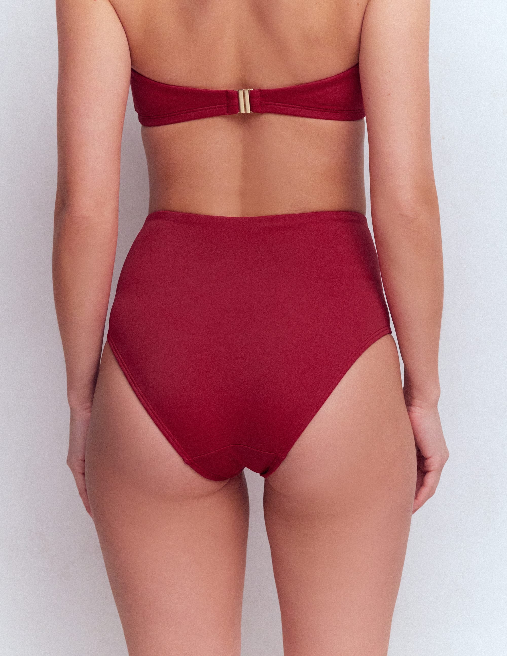 Bas de bikini froncé Kythira-Rouge Mérida - Image 3