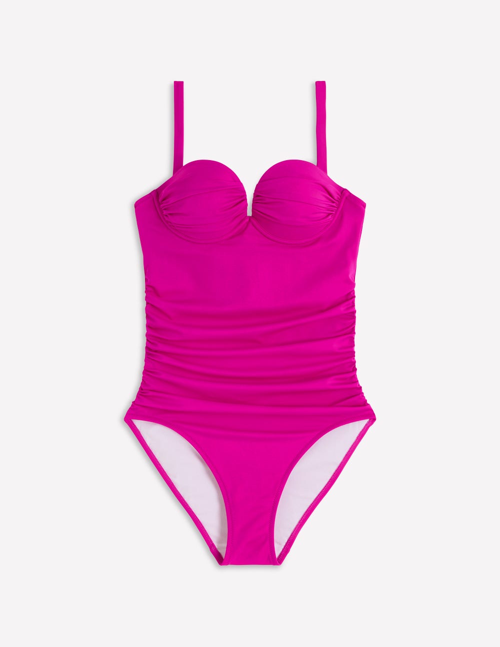 Badeanzug mit plissierten Körbchen-Helles Fuchsia - Image 6