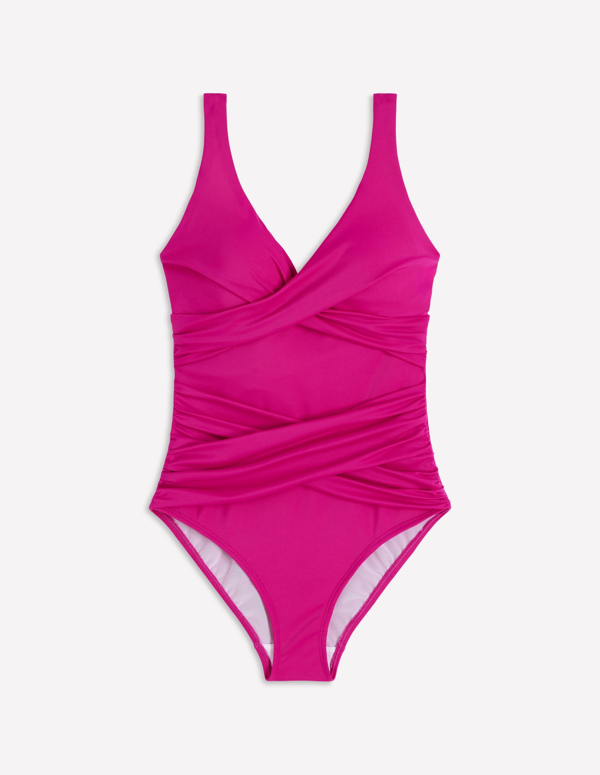 Cannes Badeanzug in Wickeloptik-Helles Fuchsia-5