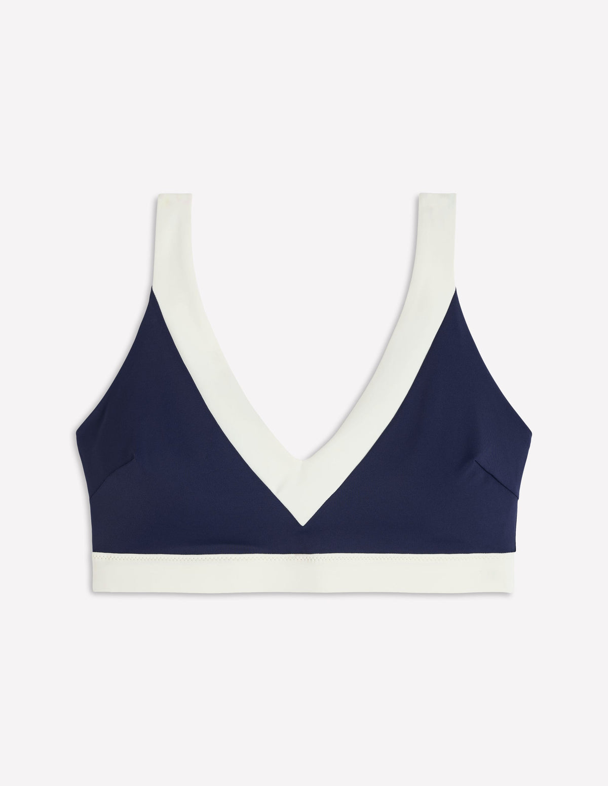 Haut de bikini Campania croisé dans le dos-Bleu marine, colourblock ivoire - Image 6
