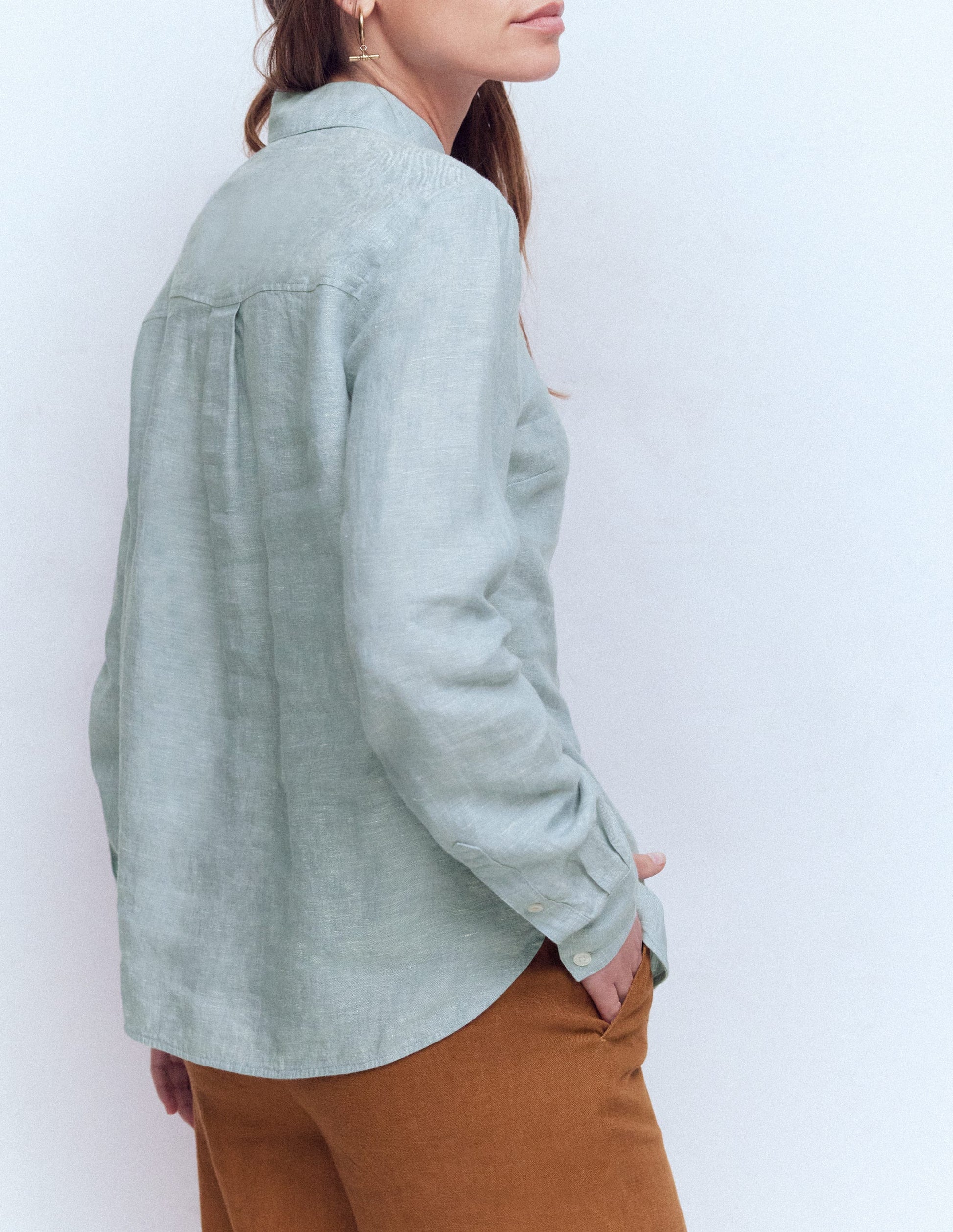 Sienna Linen Shirt-Chambray-3