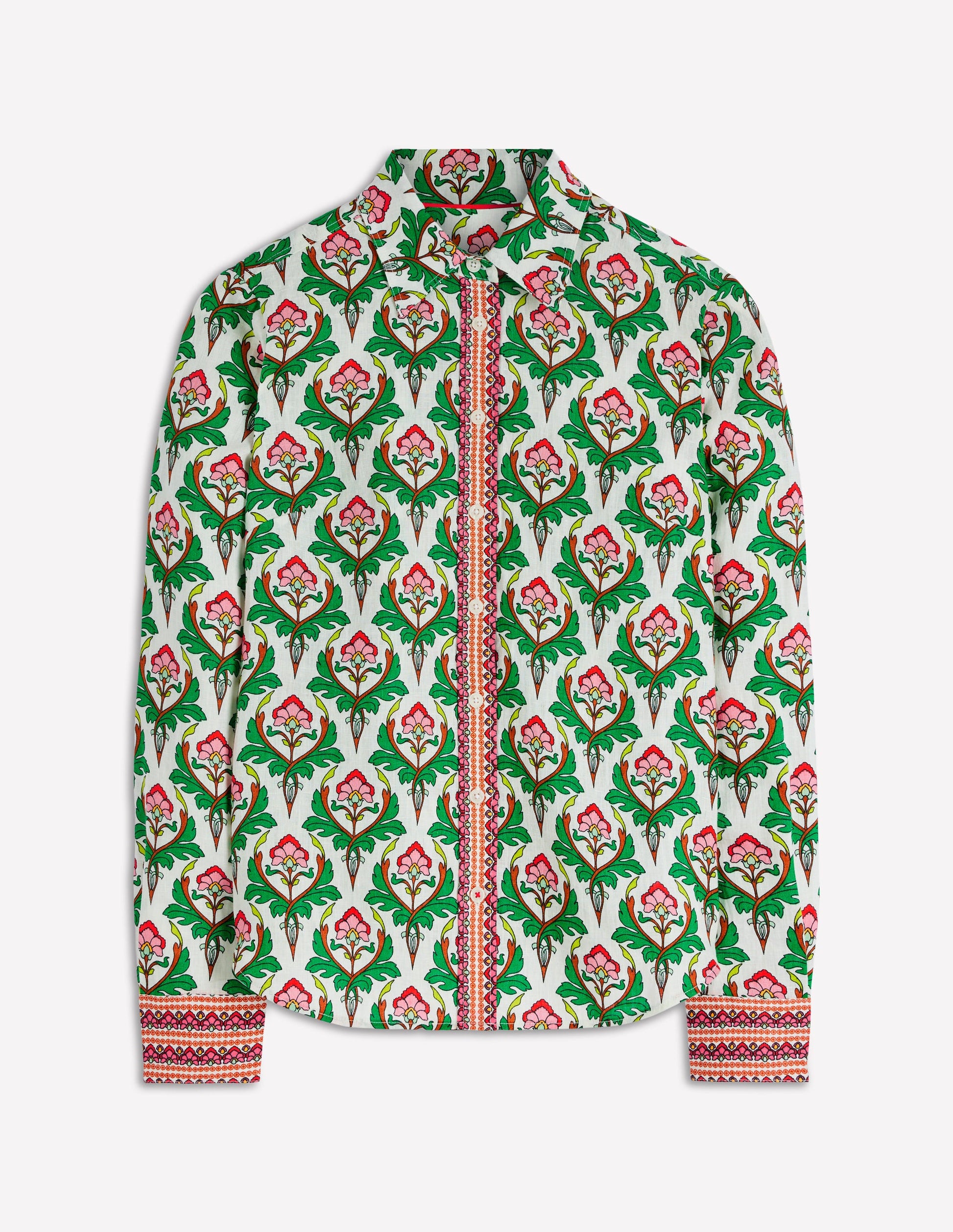Sienna Linen Shirt-Multi, Ornamental Stamp-6