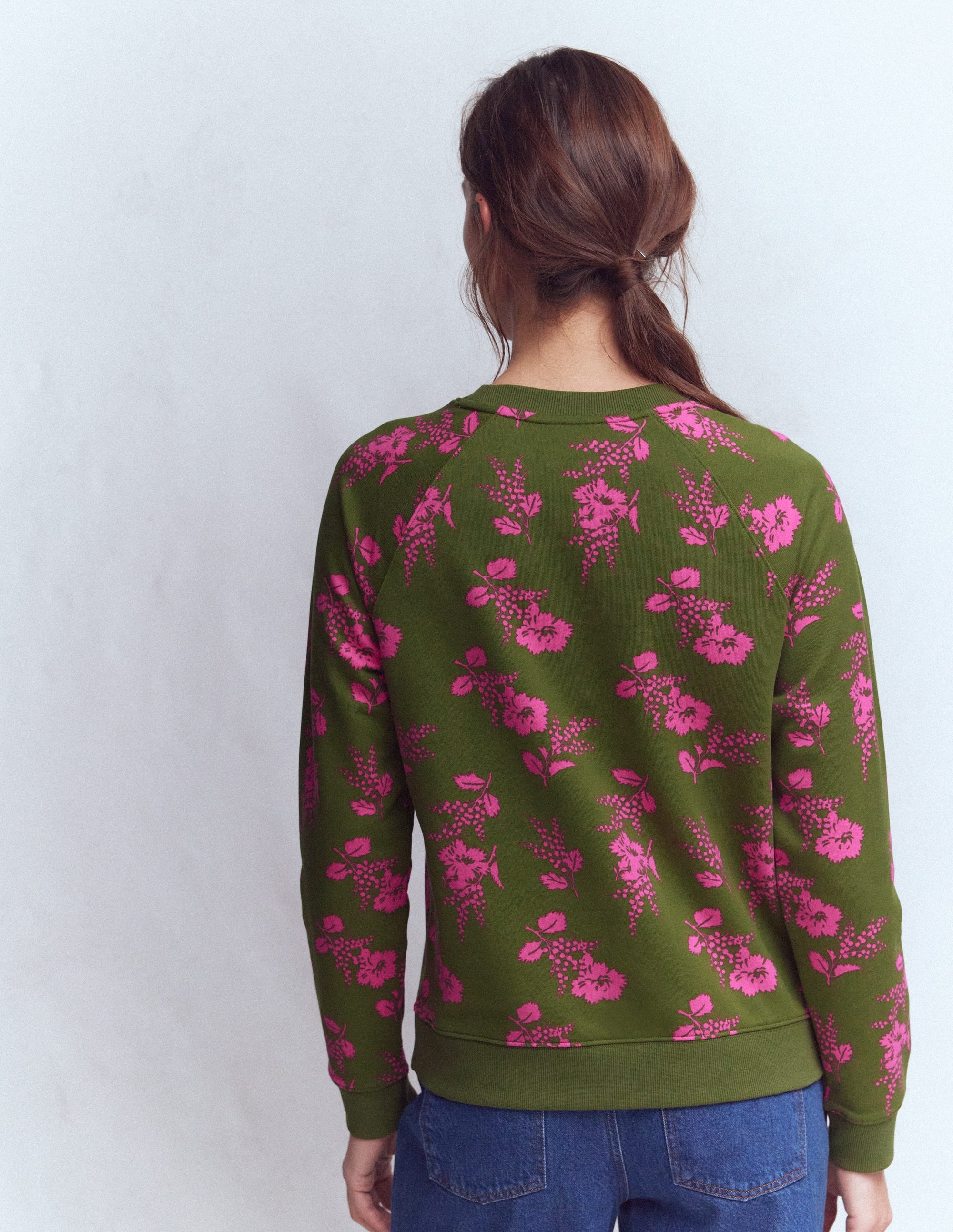 Rosa Printed Sweatshirt-Mayfly, Blossomy Sprig Medium - Image 3