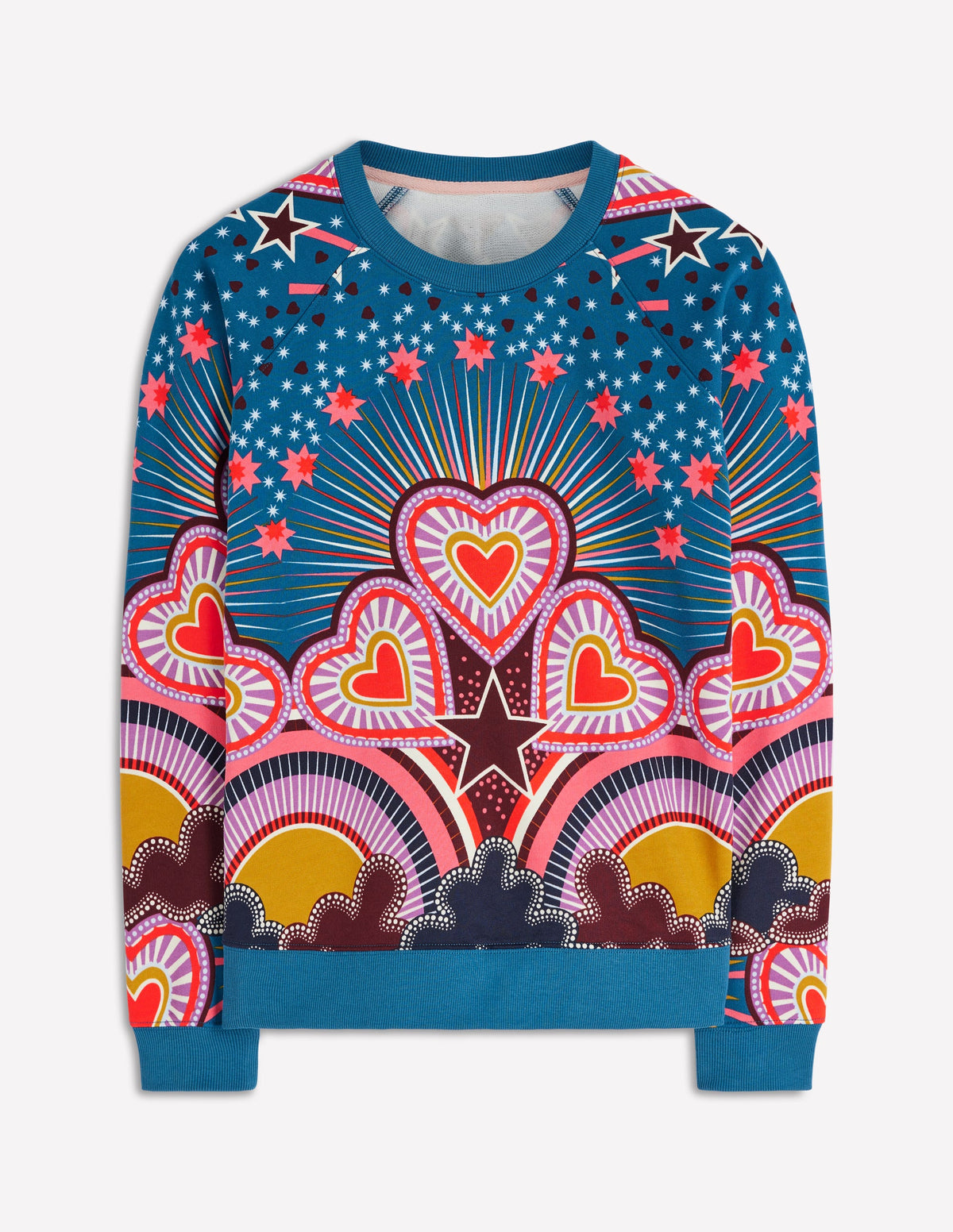 Rosa Printed Sweatshirt-Multi, Starburst Heart - Image 5