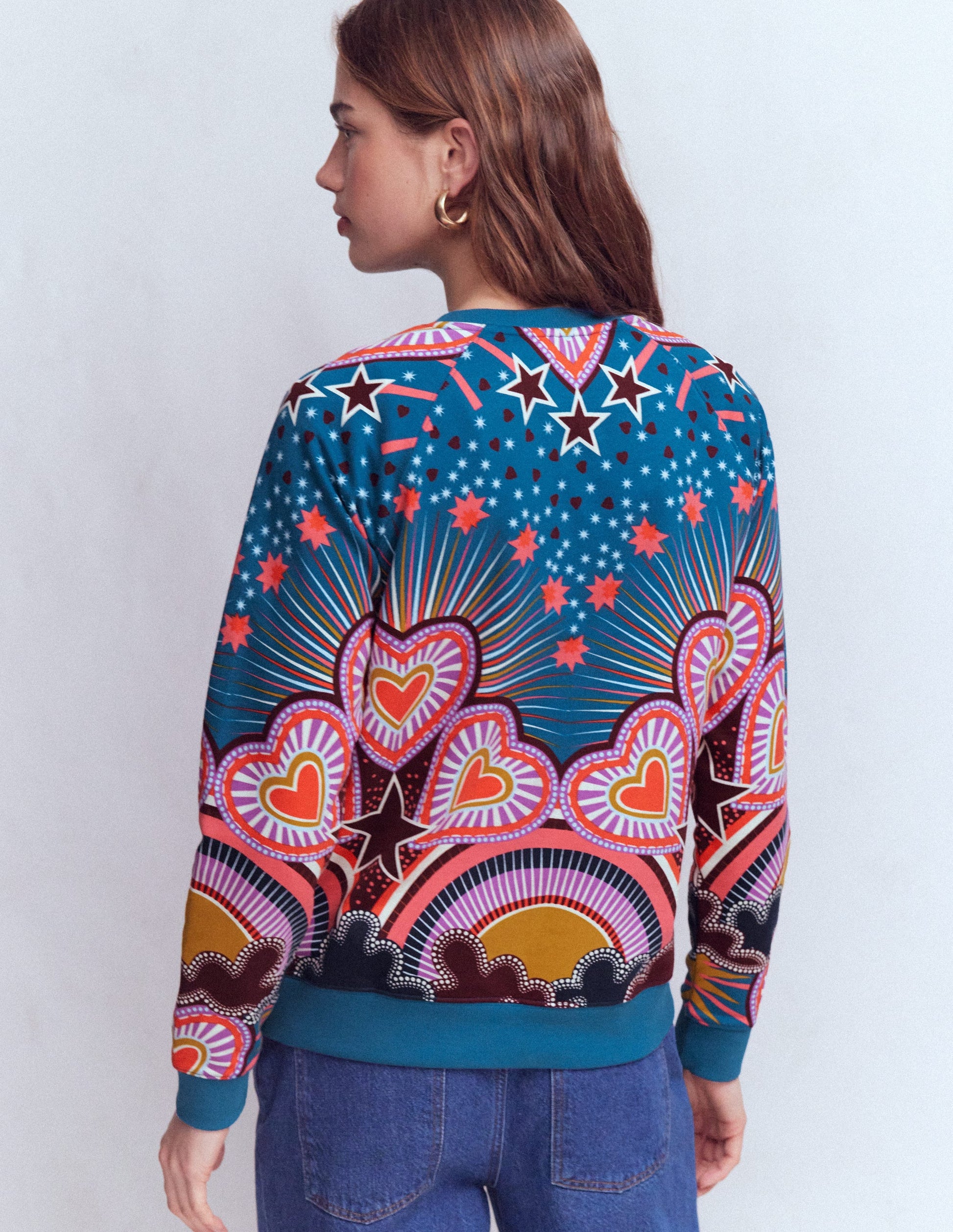Rosa Printed Sweatshirt-Multi, Starburst Heart-3
