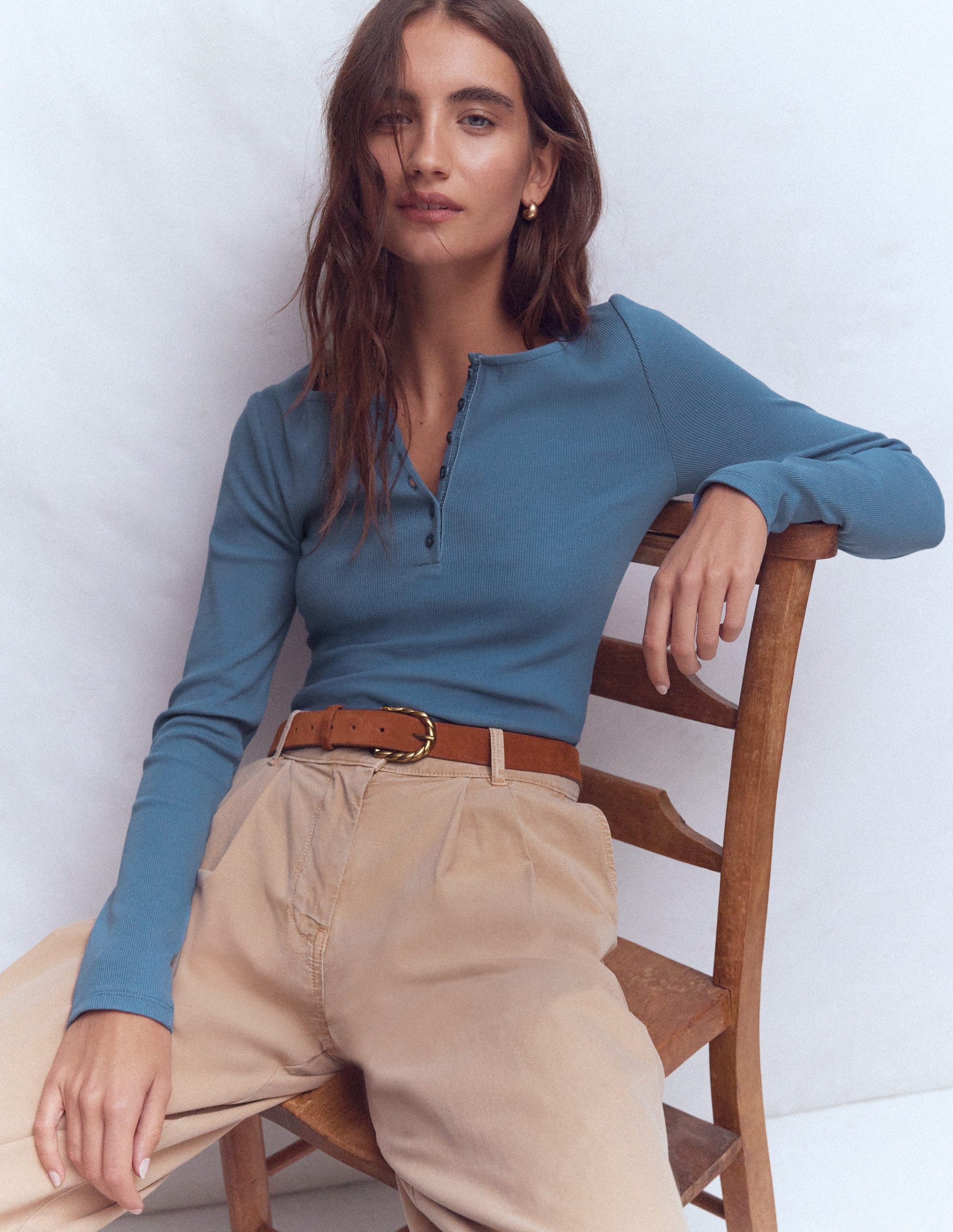 Rib Henley-Sailor Blue-1