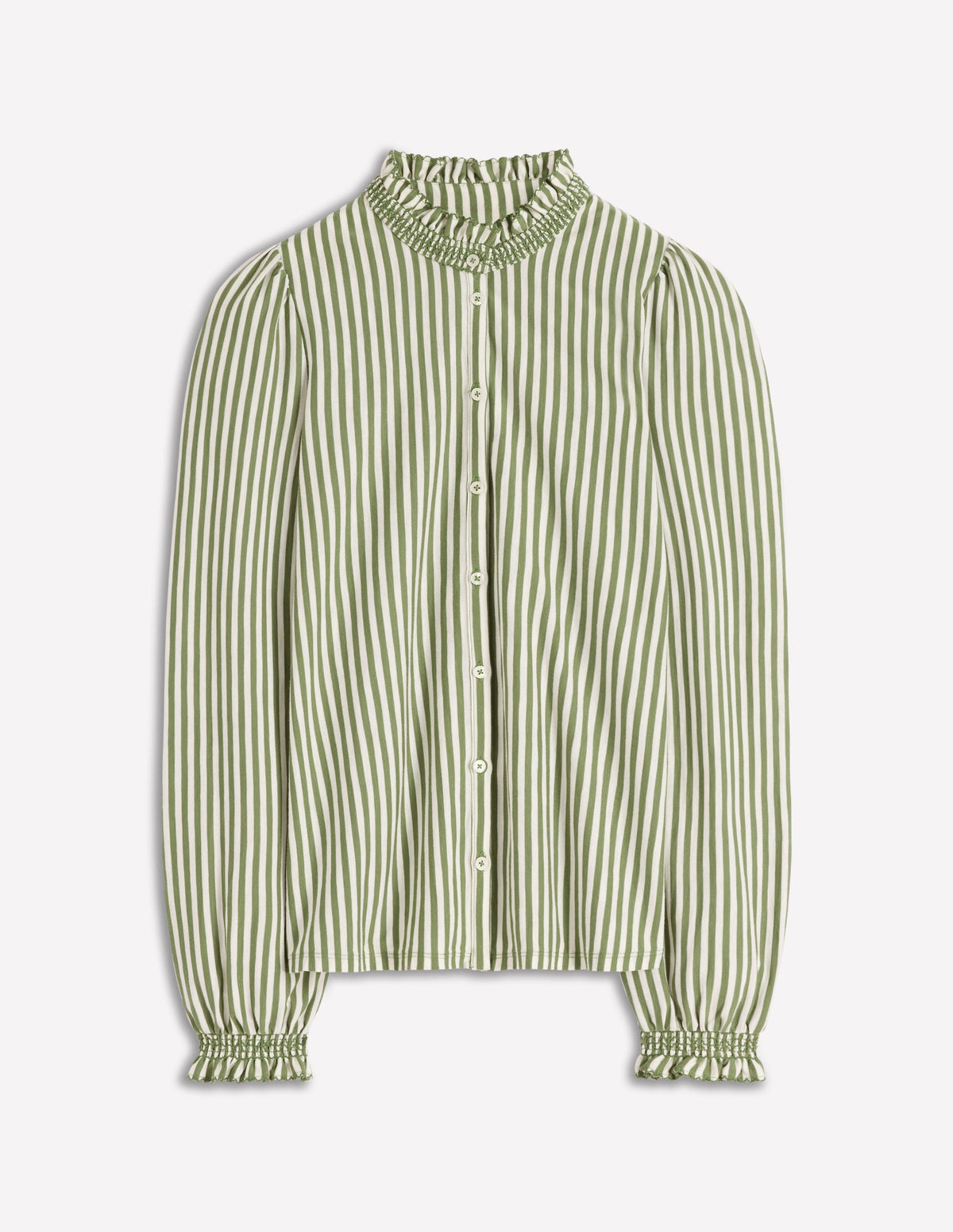Chemise Effie à smocks-Rayé aneth-6