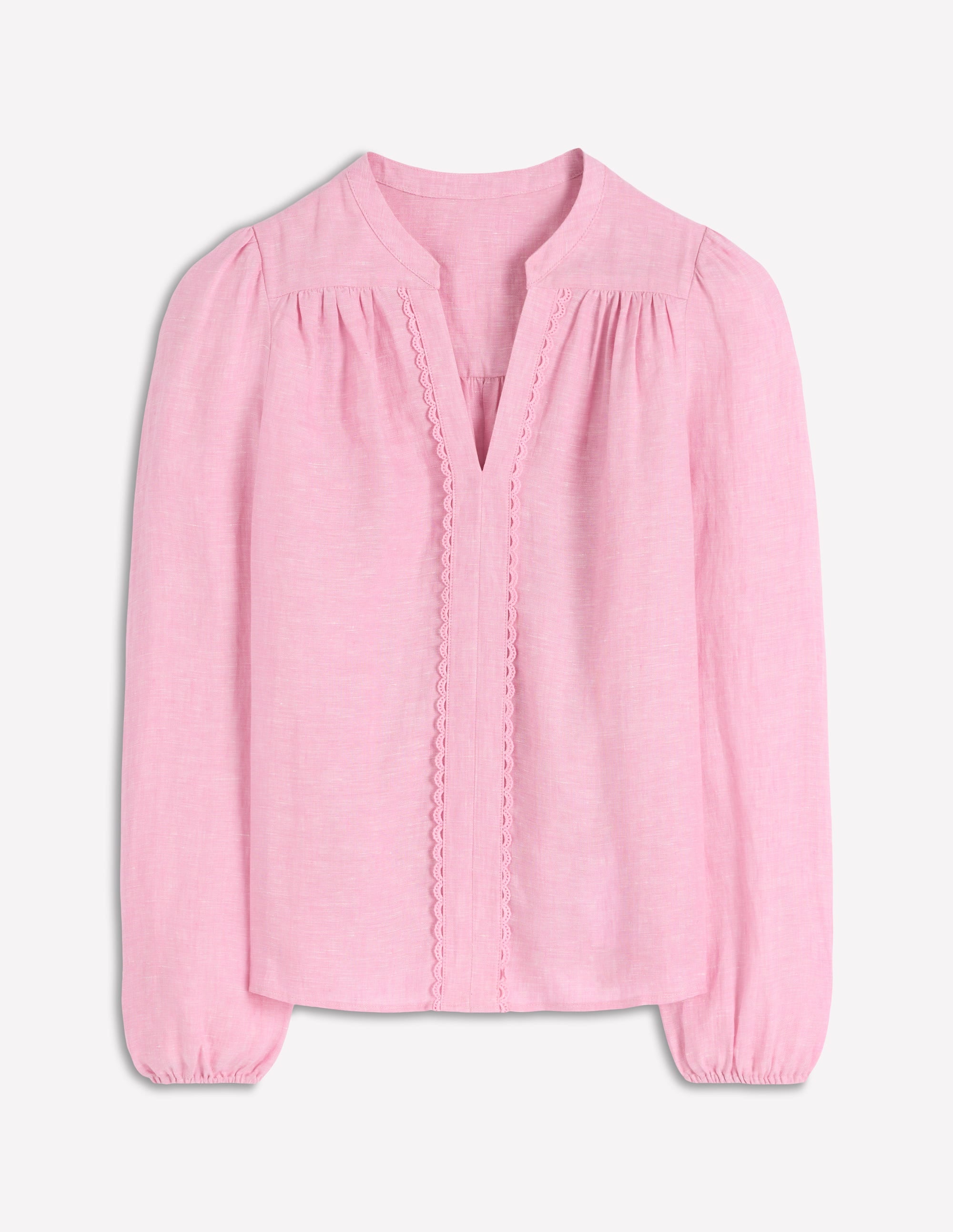 Leinenoberteil mit Besatz-Wiesenrosa Chambray - Image 6