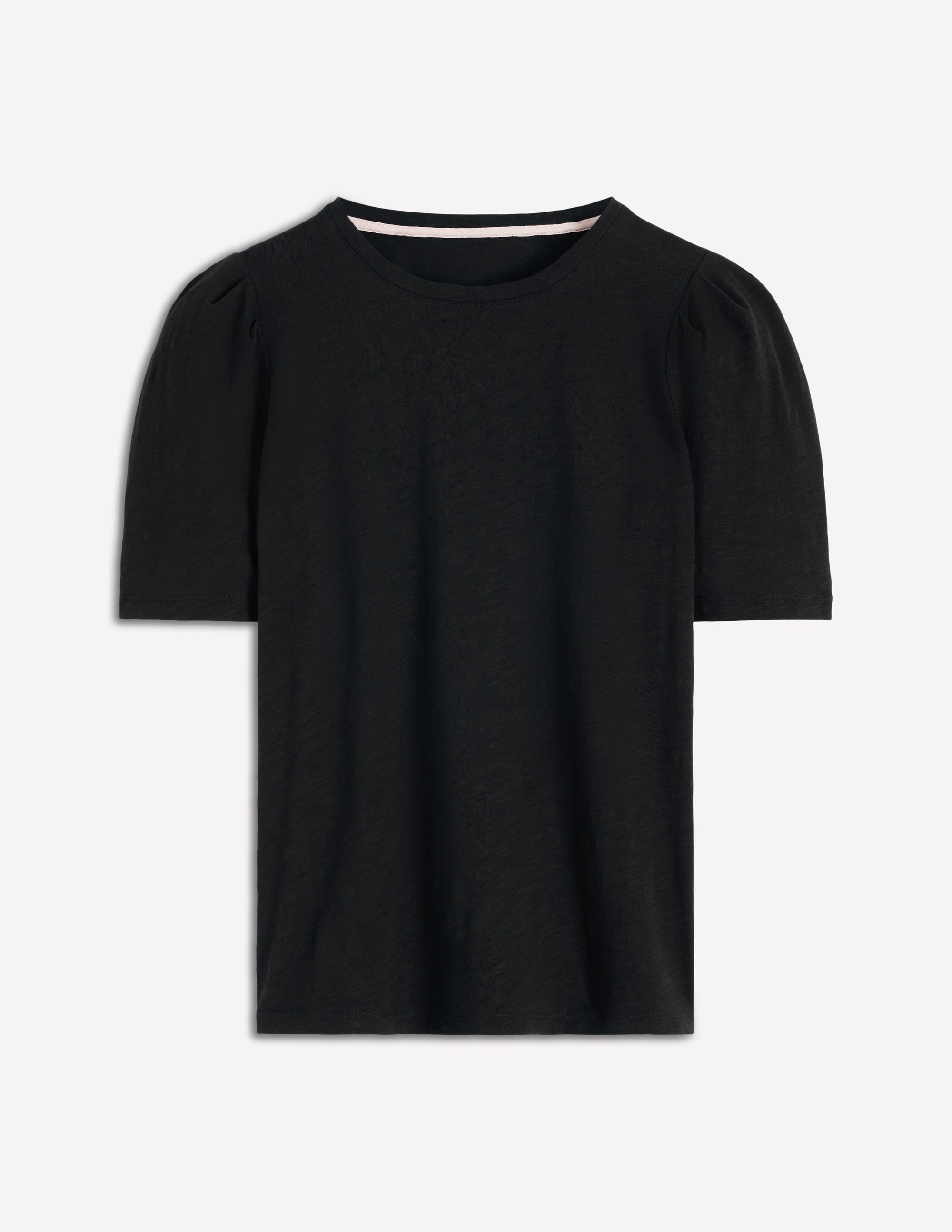 Sophie Puff Sleeve T-shirt-Black - Image 5