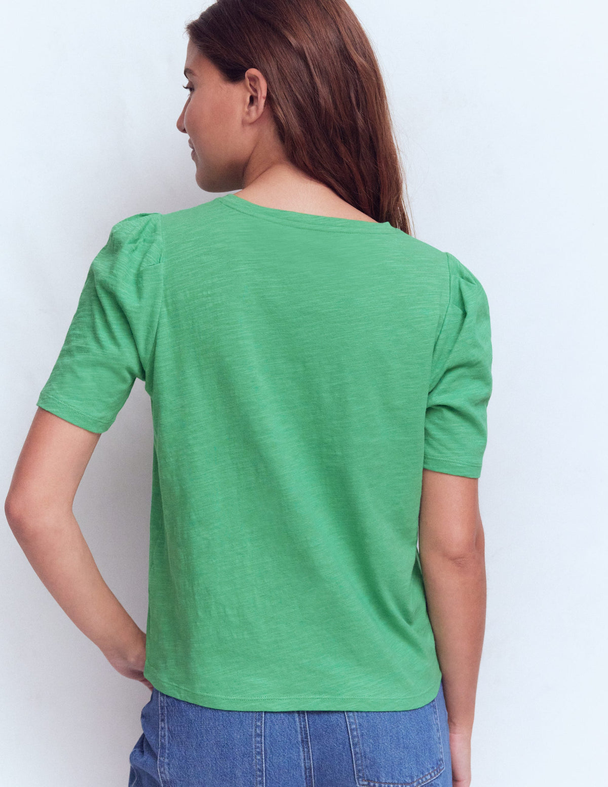 Sophie T-Shirt mit Puffärmeln-Aloe Grün-3