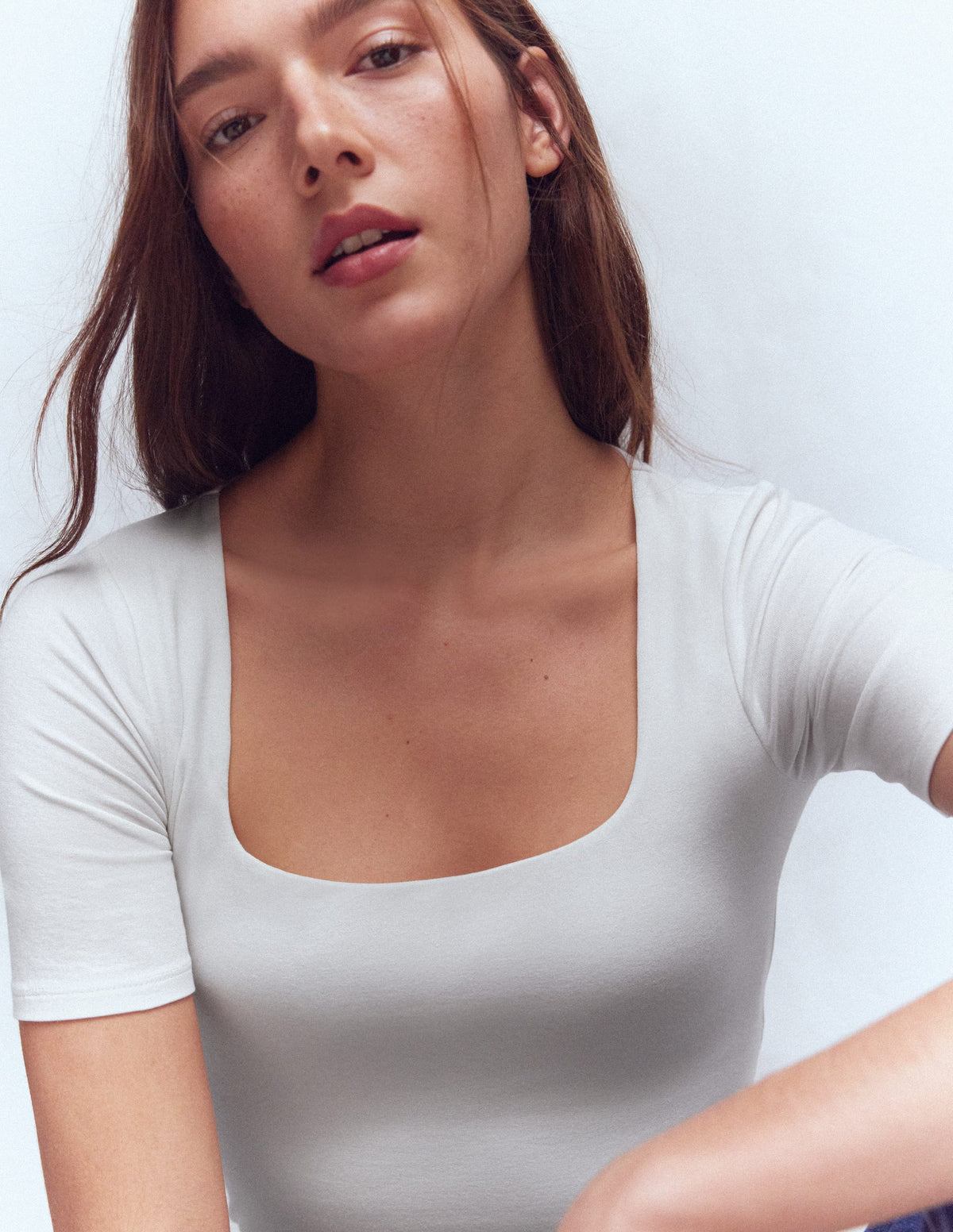 T-shirt Brooke double épaisseur-Blanc - Image 2