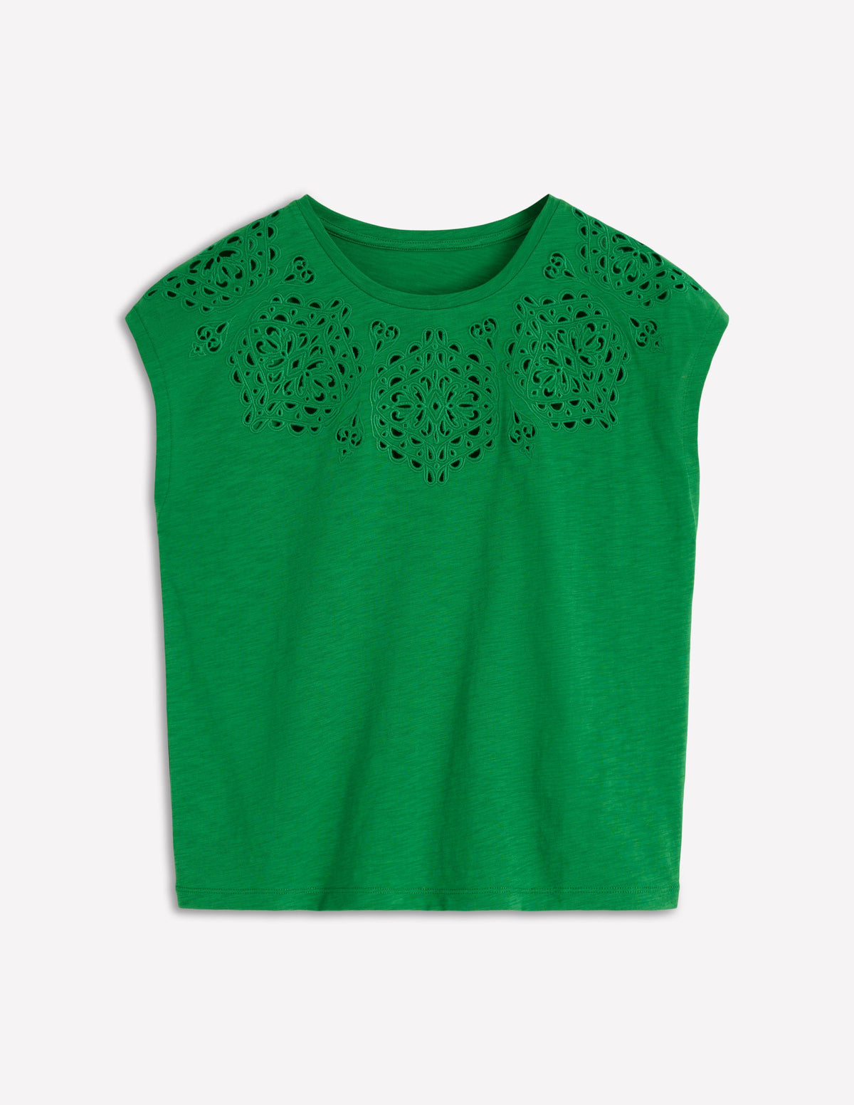 Willow T-Shirt mit Lochstickerei-Frisches Grün - Image 5