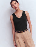 Superweiches Top mit V-Ausschnitt-Black Beauty