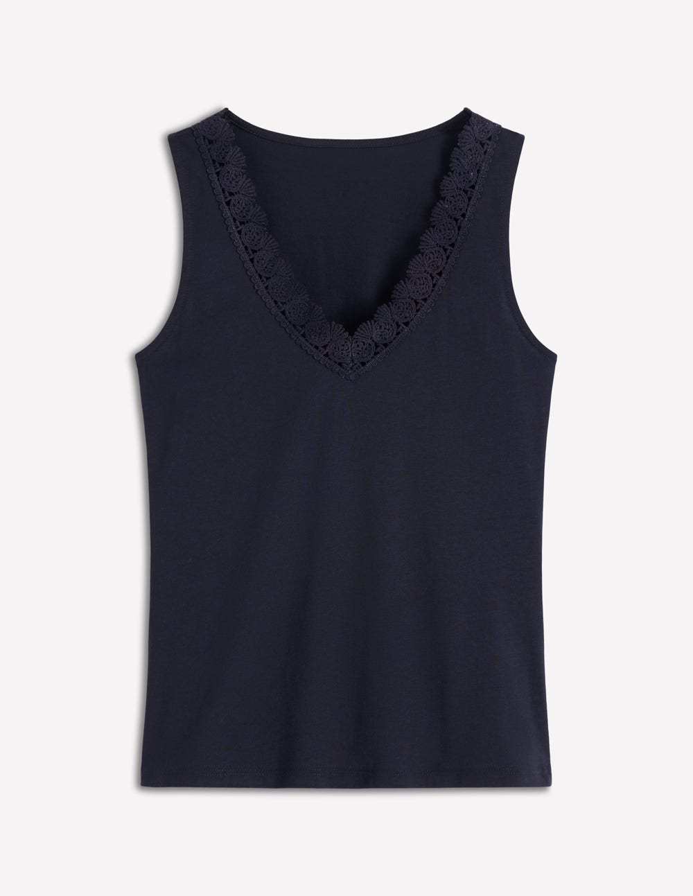 Superweiches Top mit V-Ausschnitt-Blazer-Marineblau - Image 5