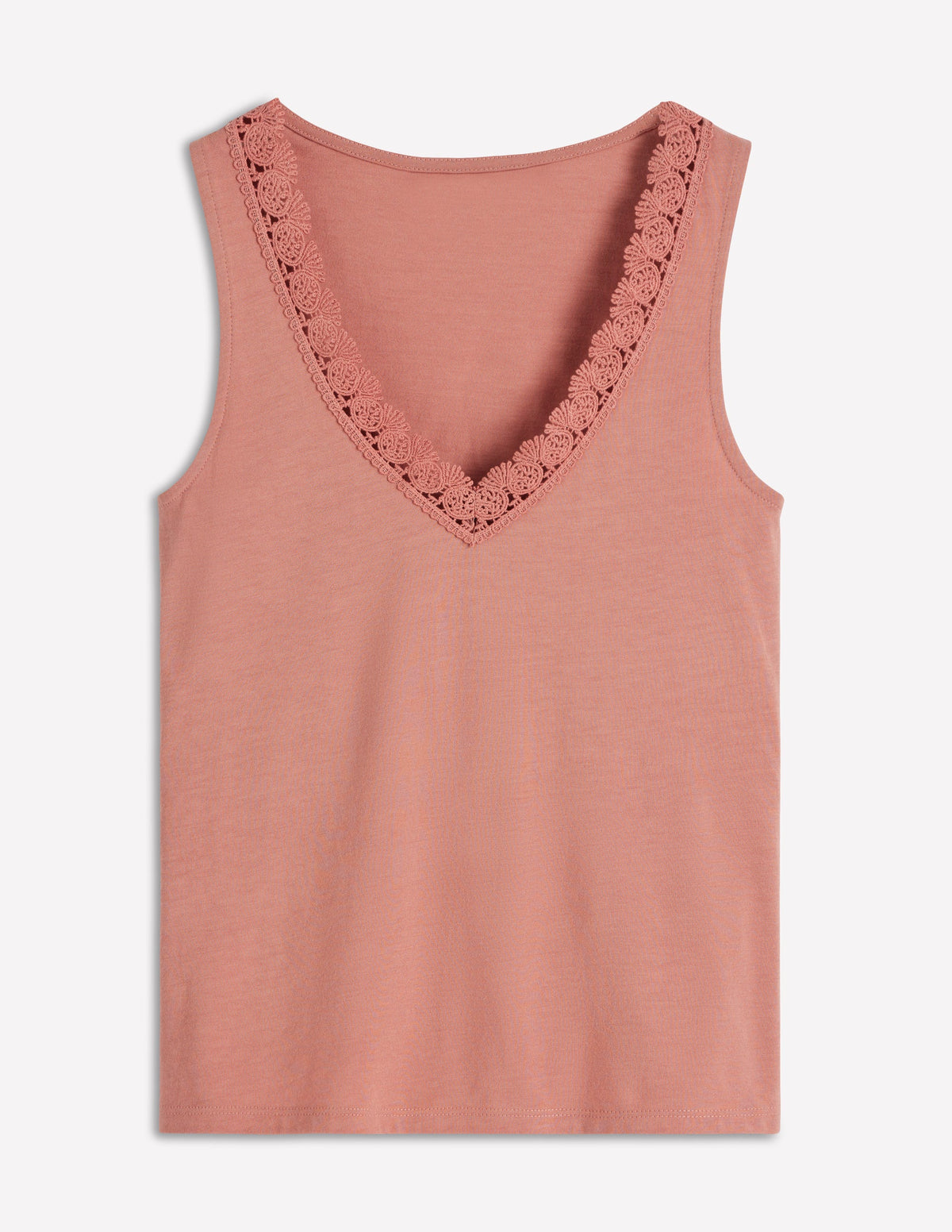 Superweiches Top mit V-Ausschnitt-Vintagerosa-5