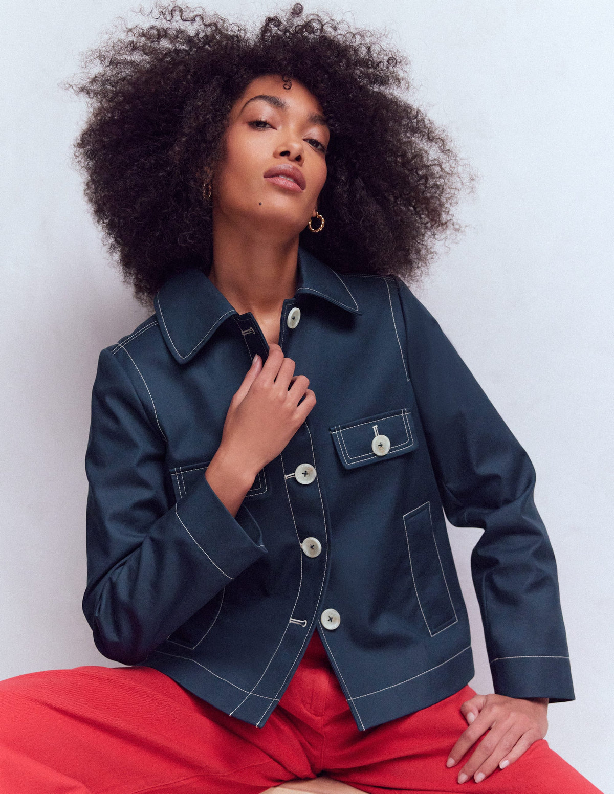 Gloucester Trenchcoat-Marineblau - Image 4