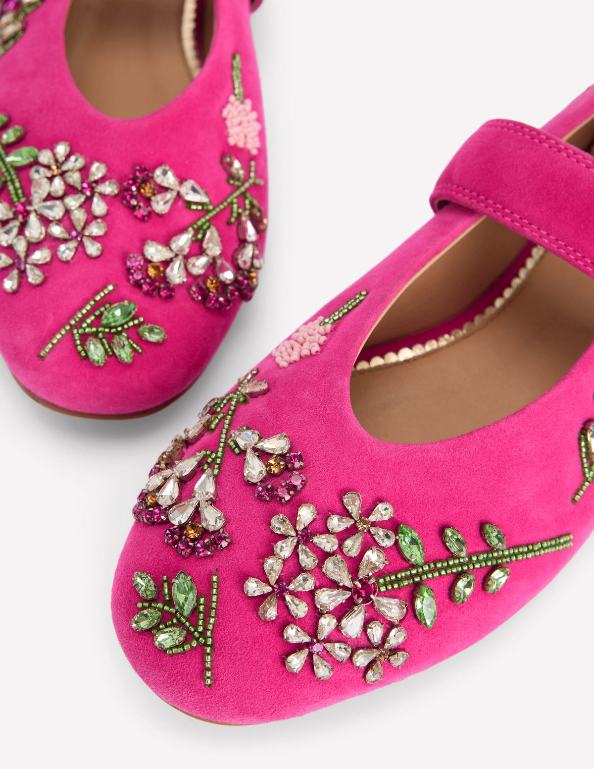 Kylie Flache Mary Janes mit Schnalle-Verziert Rosa-4