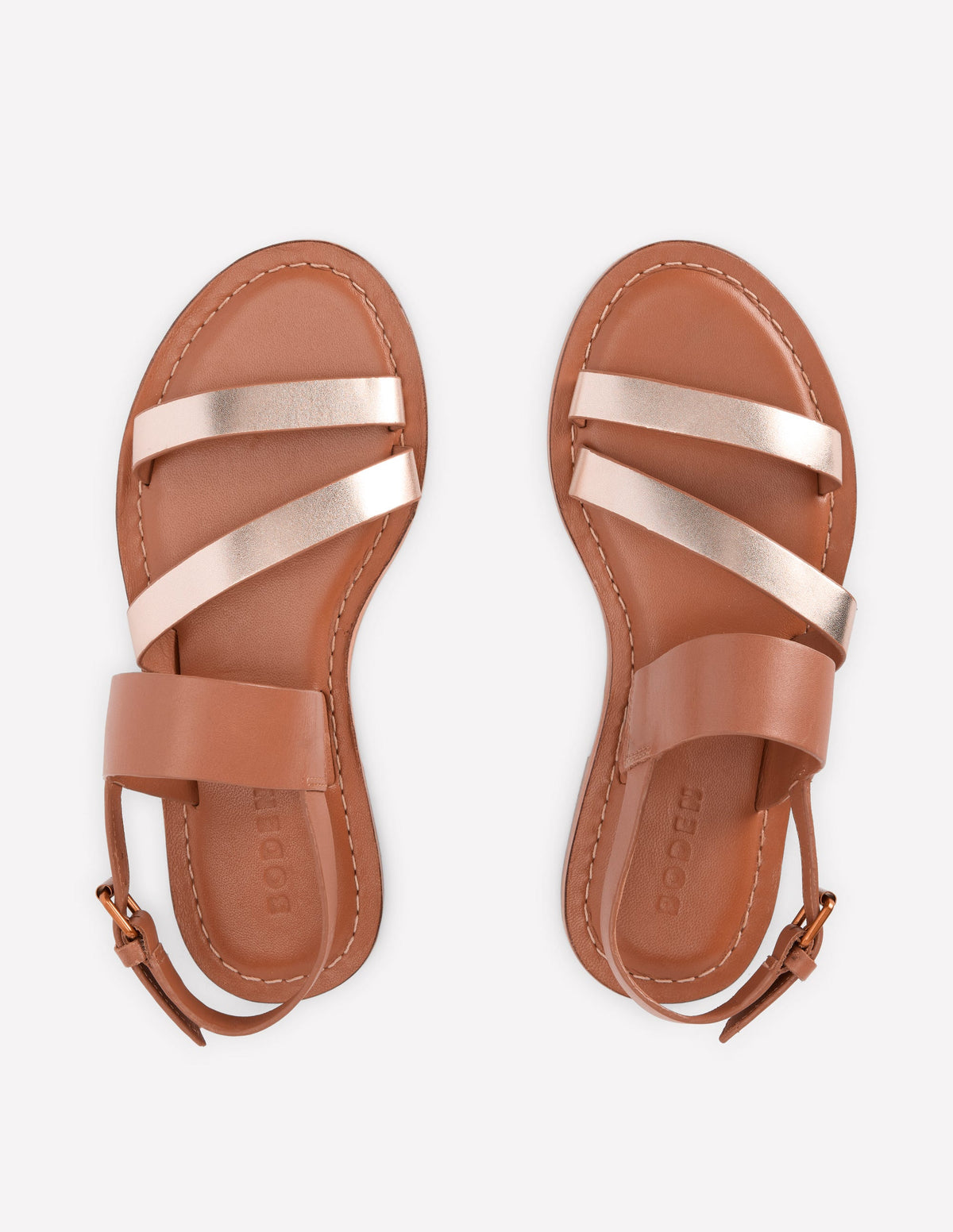Sandales asymétriques-Fauve/doré - Image 6
