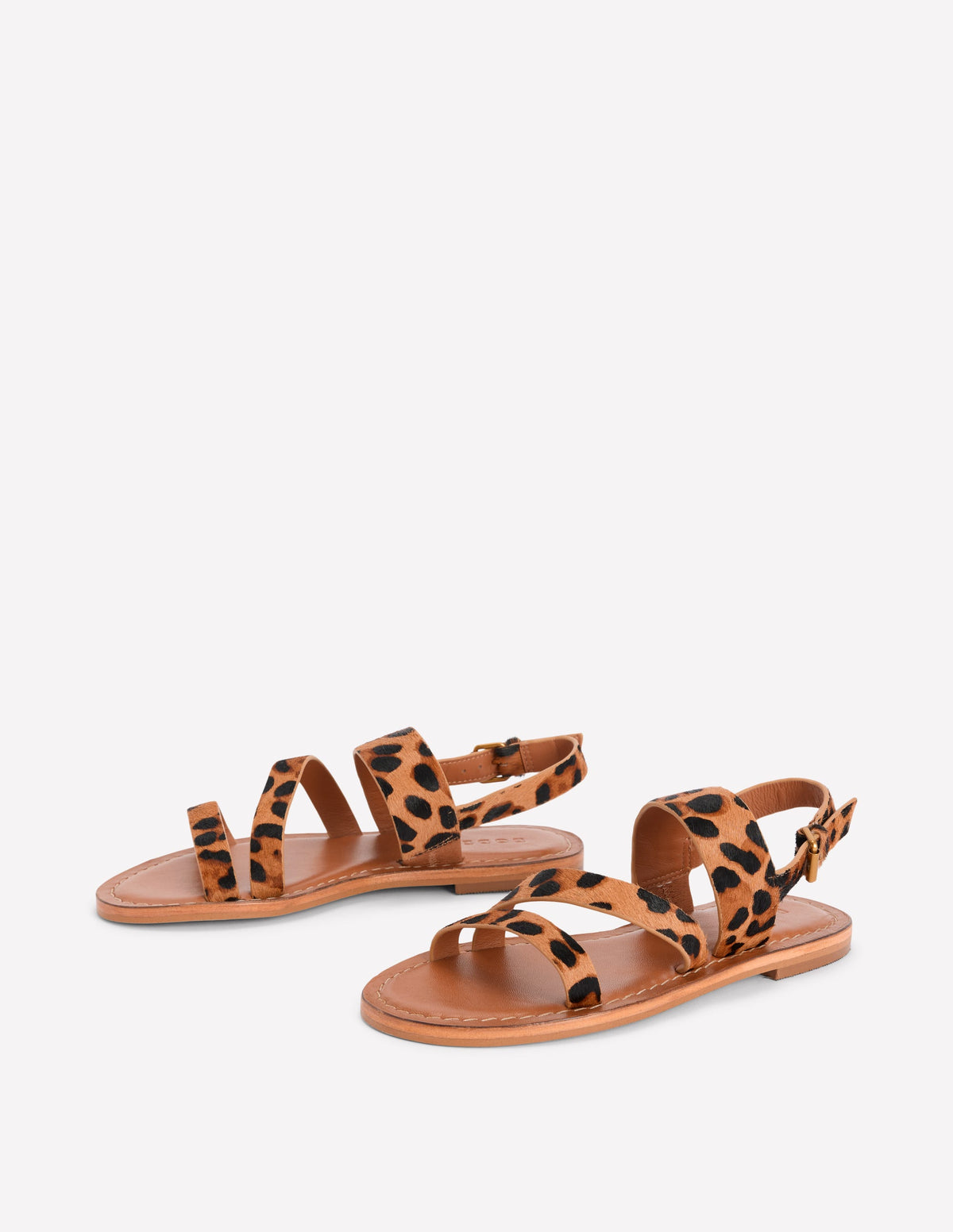 Asymmetrische Sandalen-Mohair, Leopardenmuster - Image 3