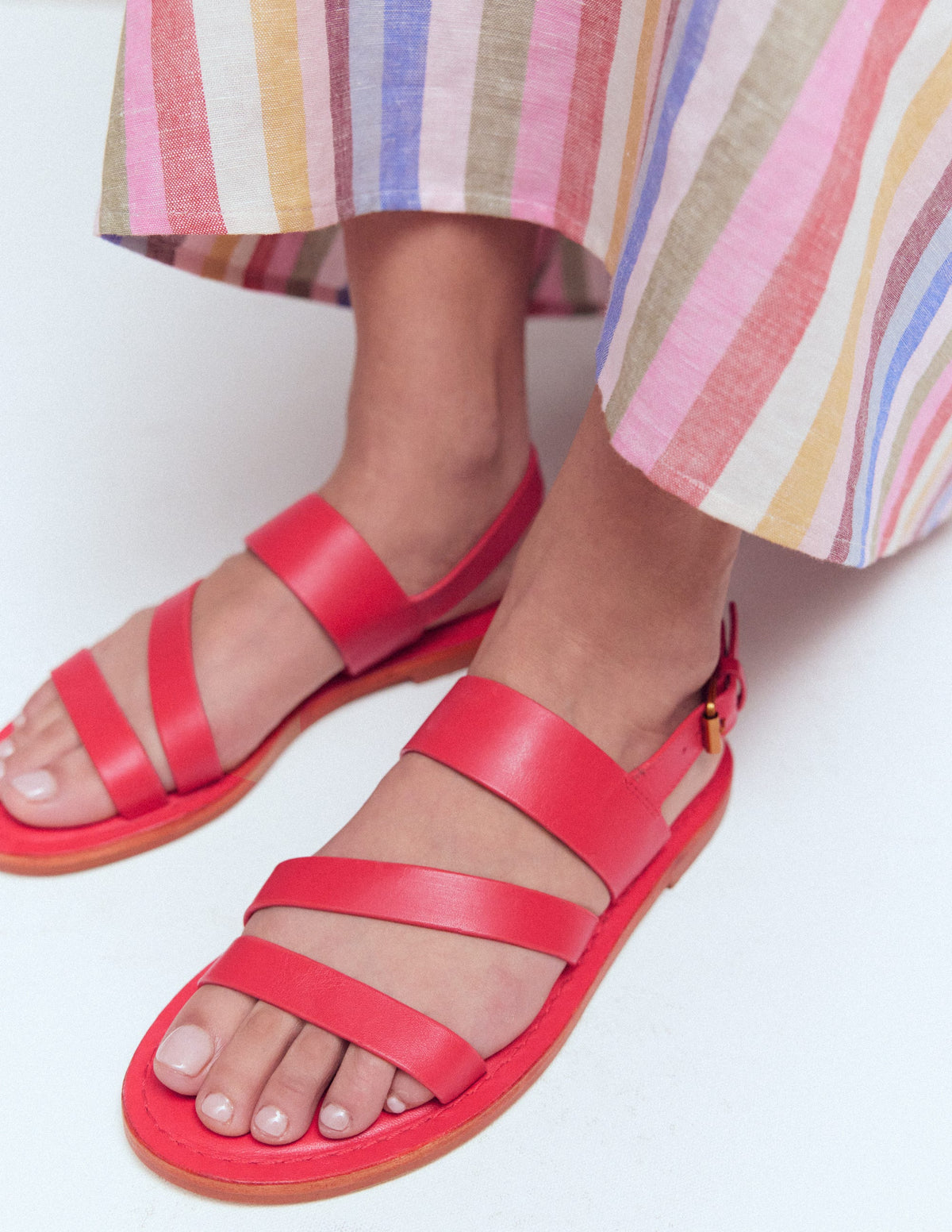 Asymmetric Sandal-Red - Image 2