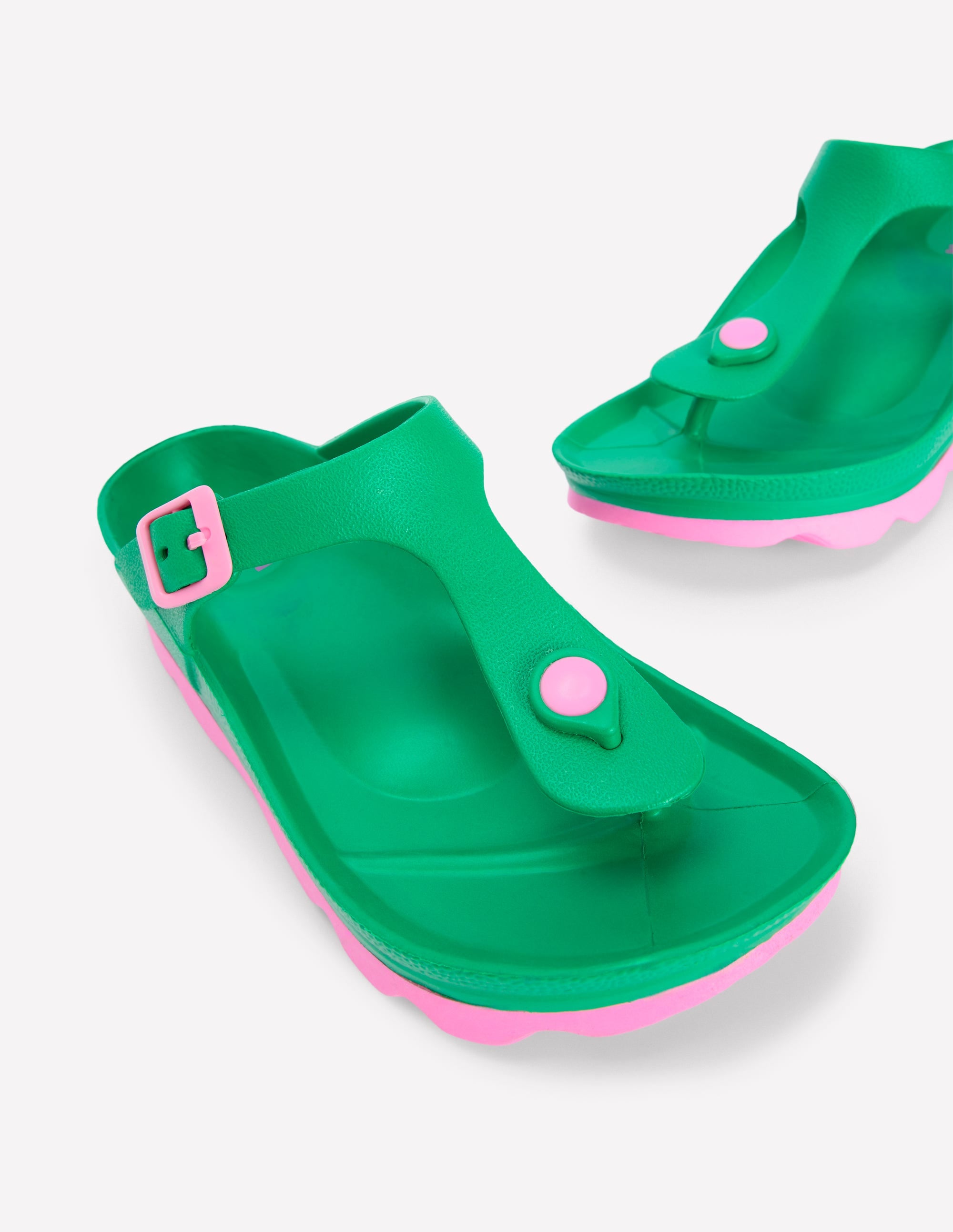 Lyla Sandalen mit Zehensteg-Grün/Rosa - Image 4