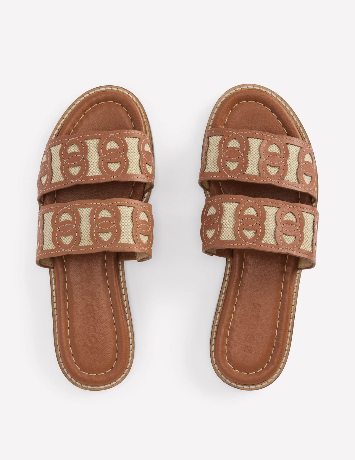 Flache Sandalen mit verschlungenem Design-Hellbraun - Image 5