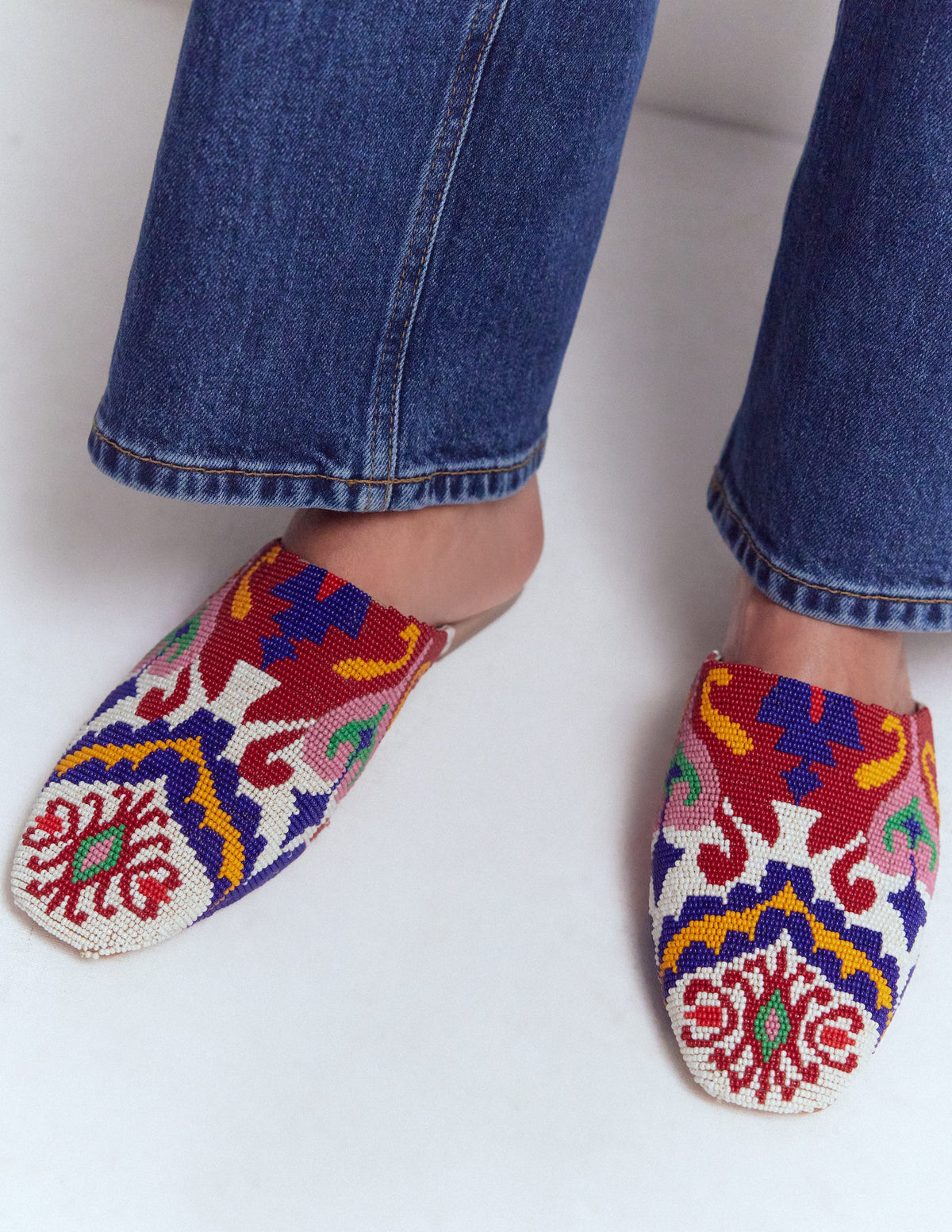 Loafer-Pantoletten-Bunt Perlen - Image 2