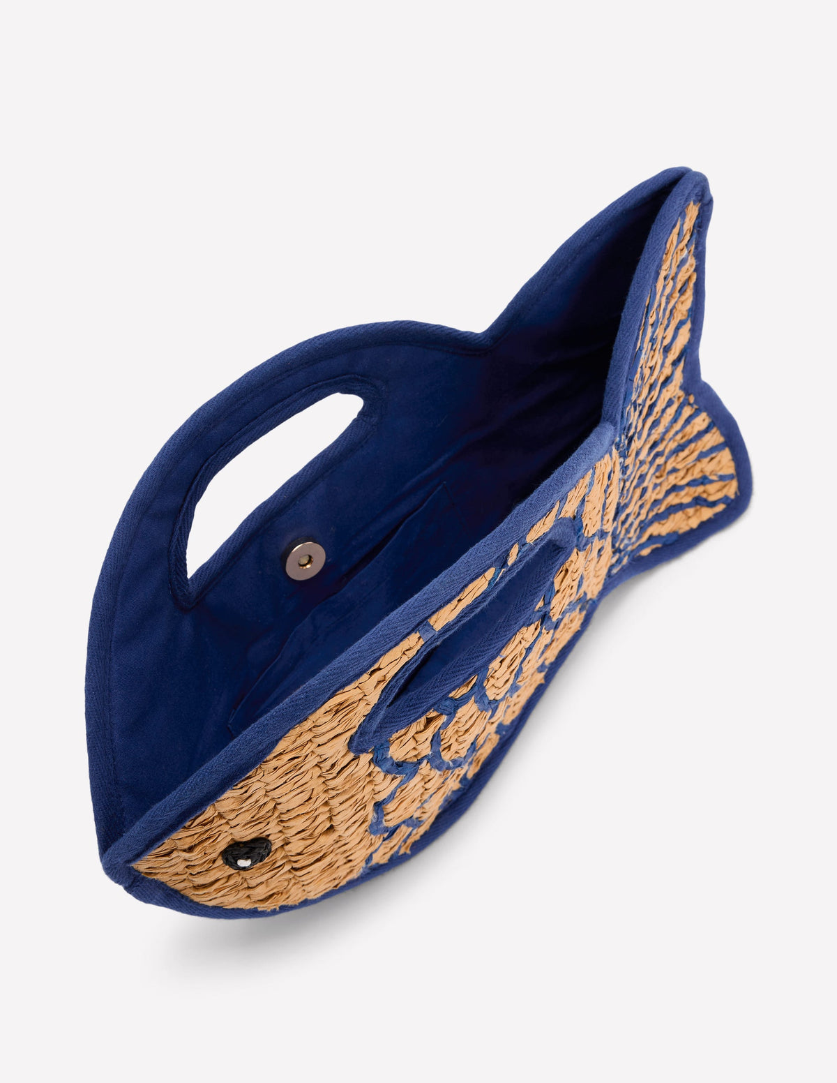 Originelle Fisch-Clutch-Naturbelassen/Leuchtendes Blau-5