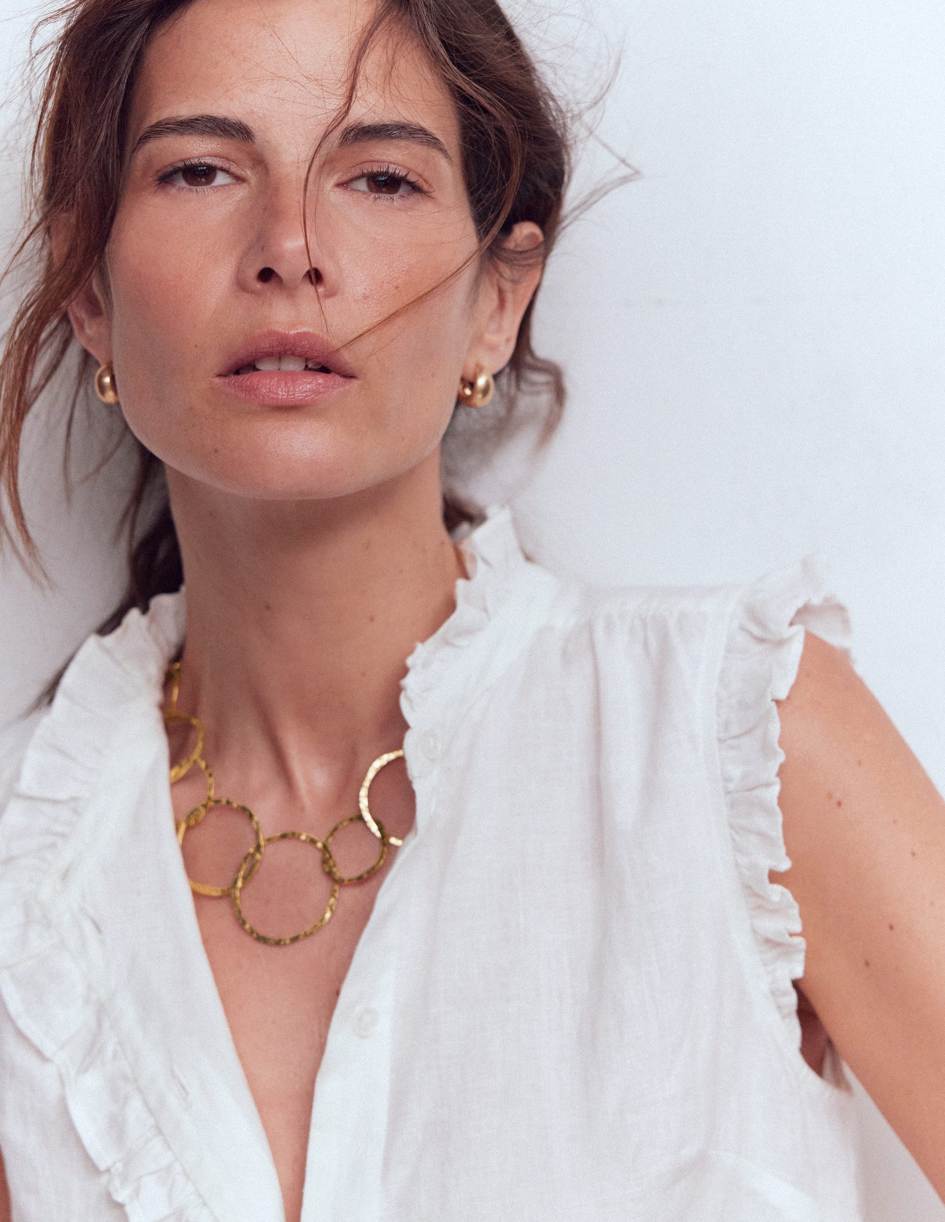 Statement Circle Necklace-Gold Colour-2