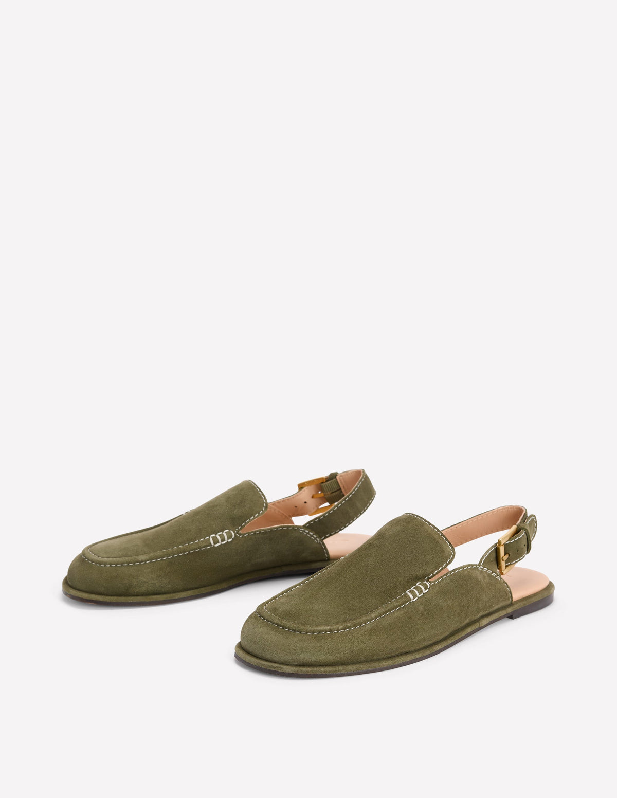 Pantoletten-Slingbacks-Dunkles Olivgrün-3