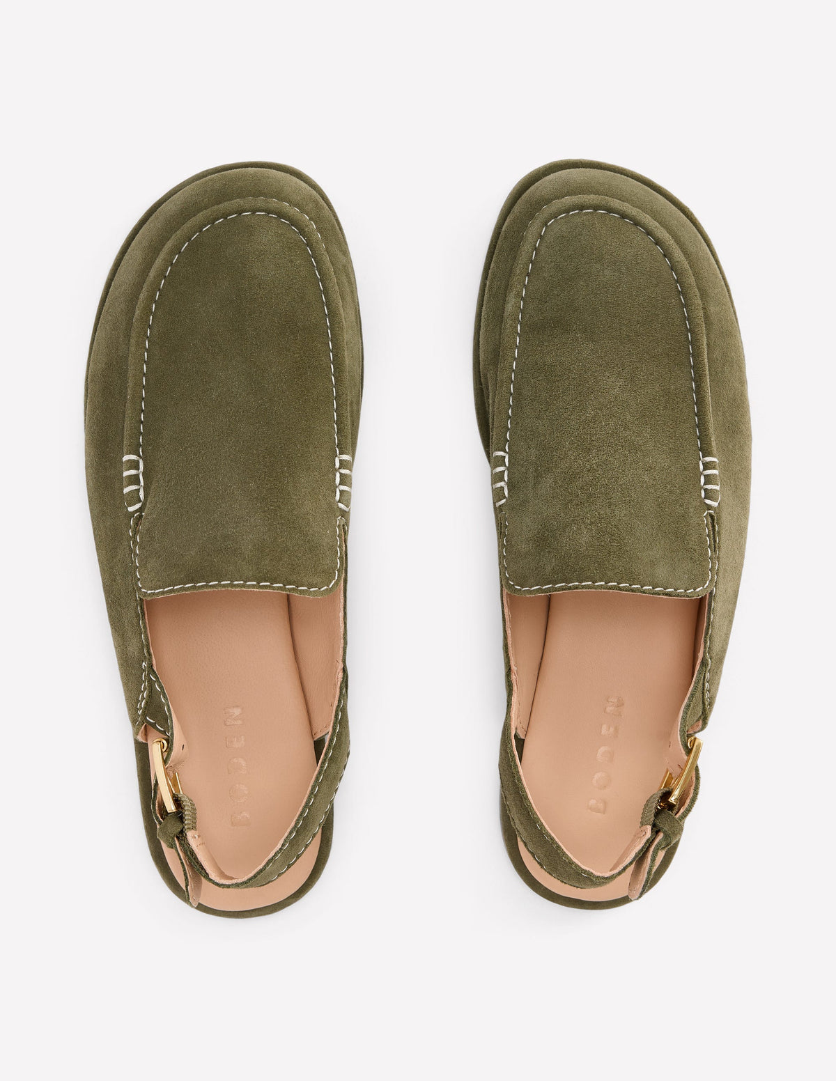 Pantoletten-Slingbacks-Dunkles Olivgrün - Image 5