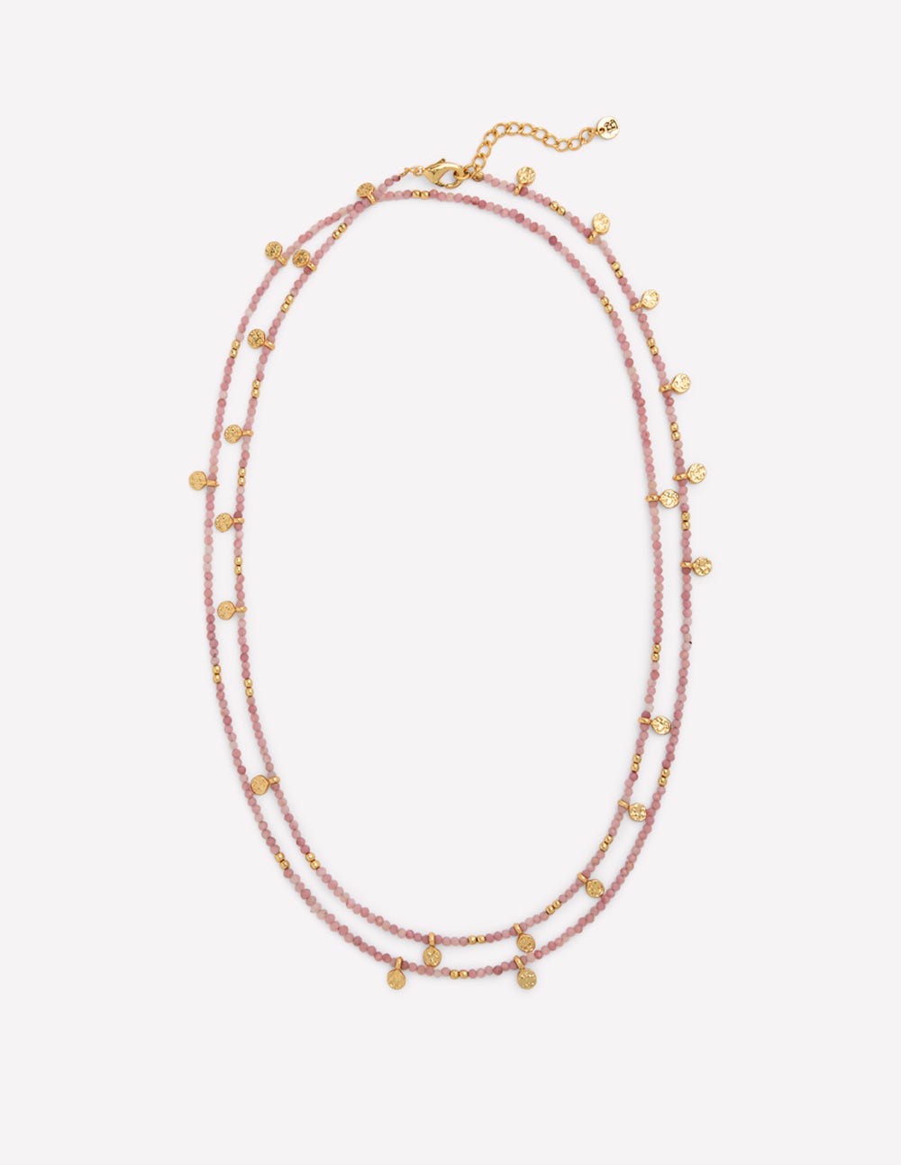 Zweireihige Perlenkette-ROSA-1