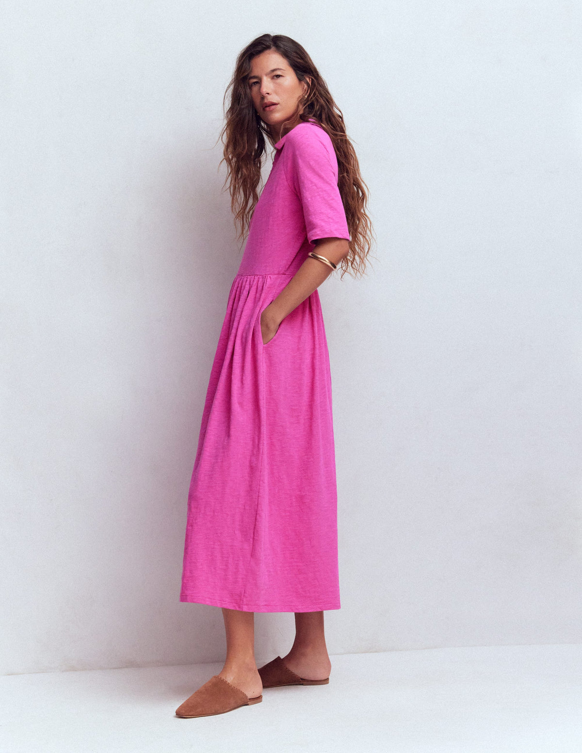 Aria Jerseykleid mit Kragen-Passionsblume - Image 4