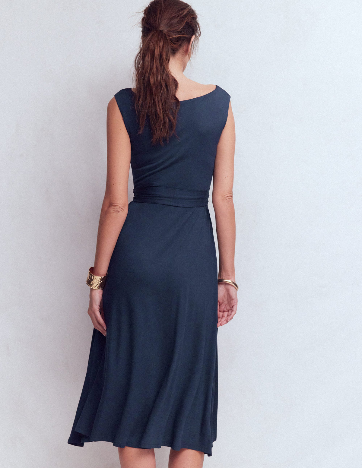 Tamsin Jersey-Midikleid-Marineblau - Image 3