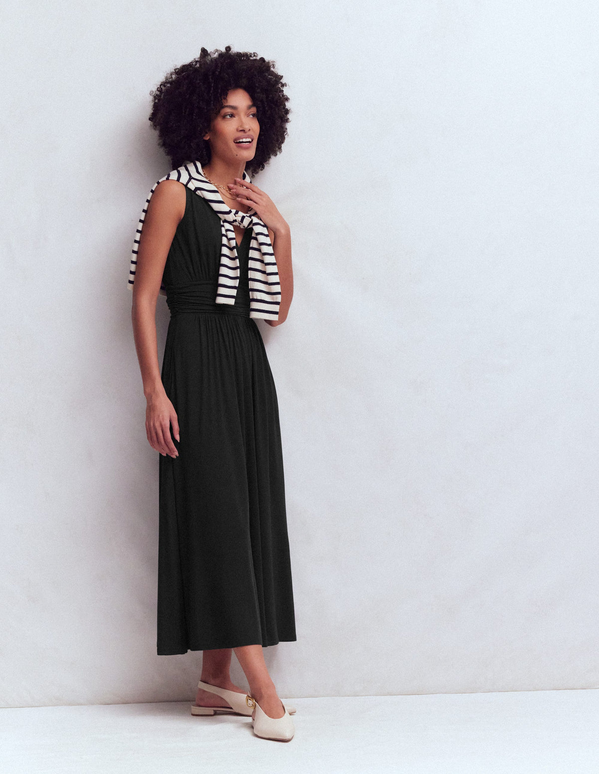 Elodie Jersey-Maxikleid-Schwarz-6