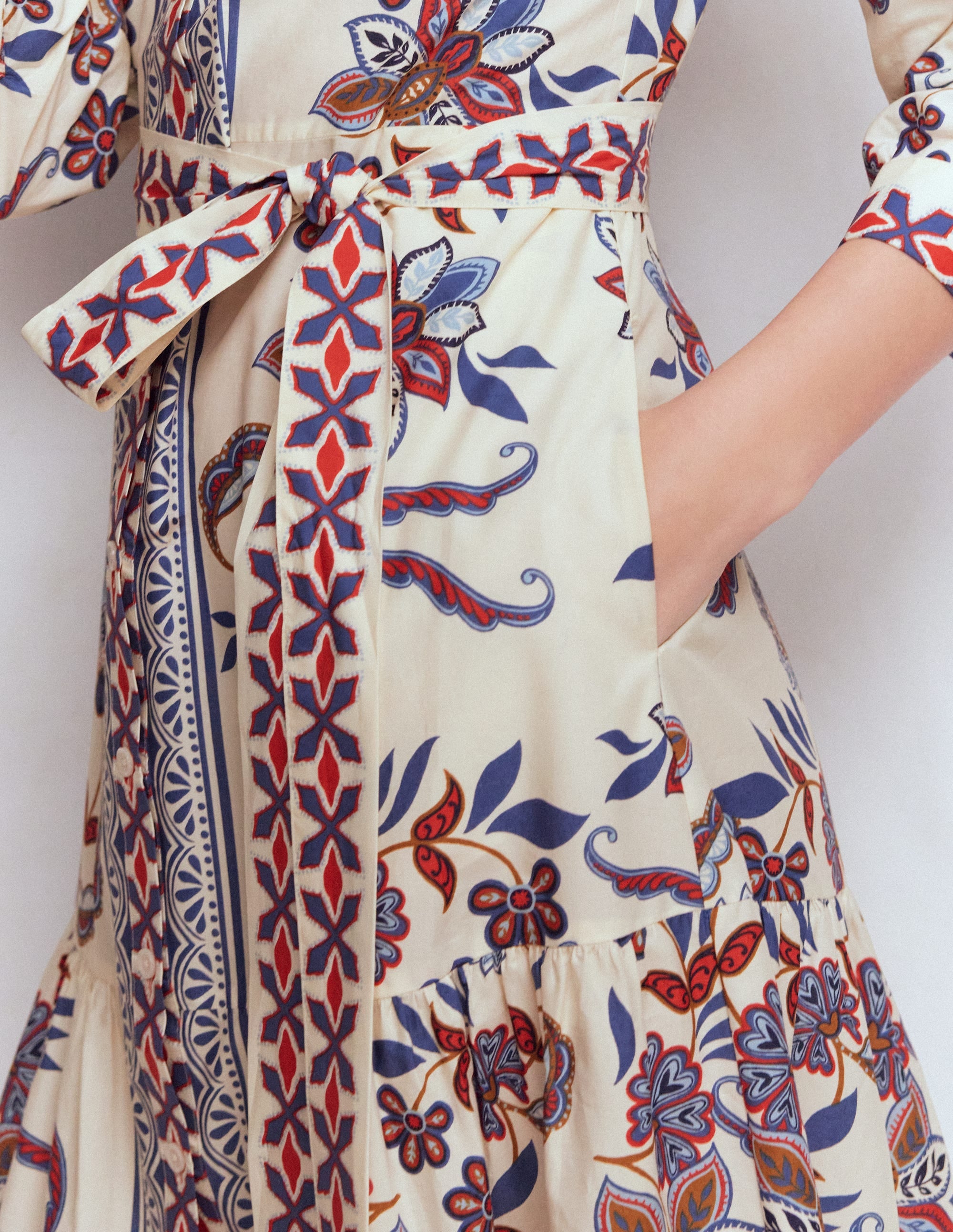 Ellie Maxi-Hemdblusenkleid aus Baumwolle-Eleganter Blütendruck - Image 2
