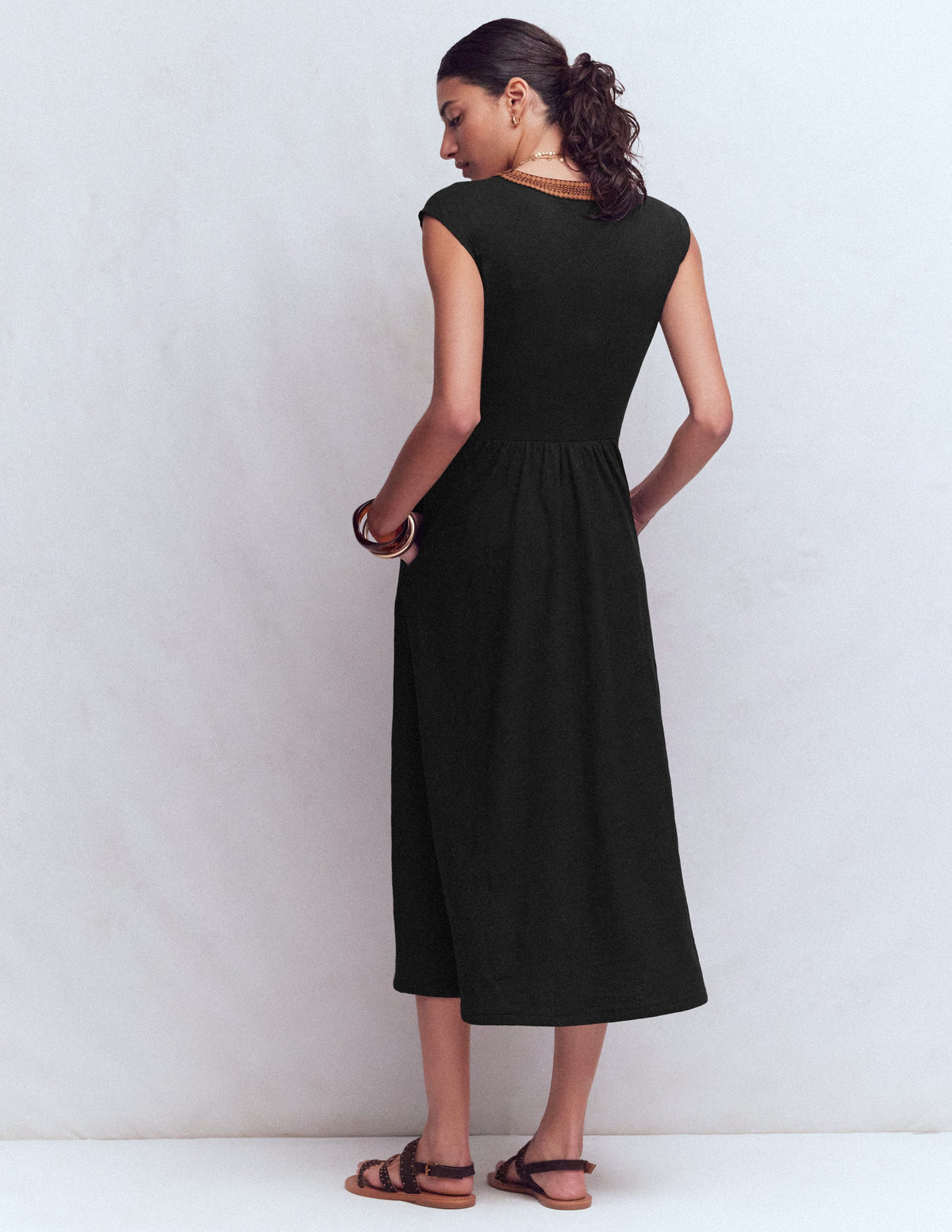 May Jersey-Midikleid-Schwarz - Image 3