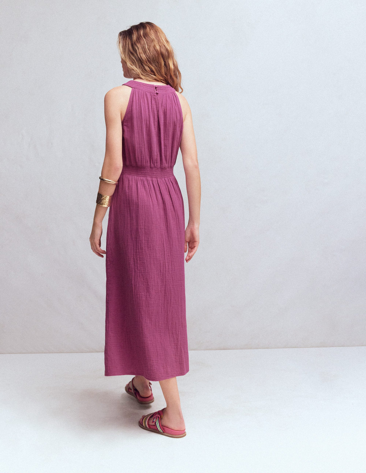 Daphne Doppeltuch-Kleid-Warmes Mauve - Image 3
