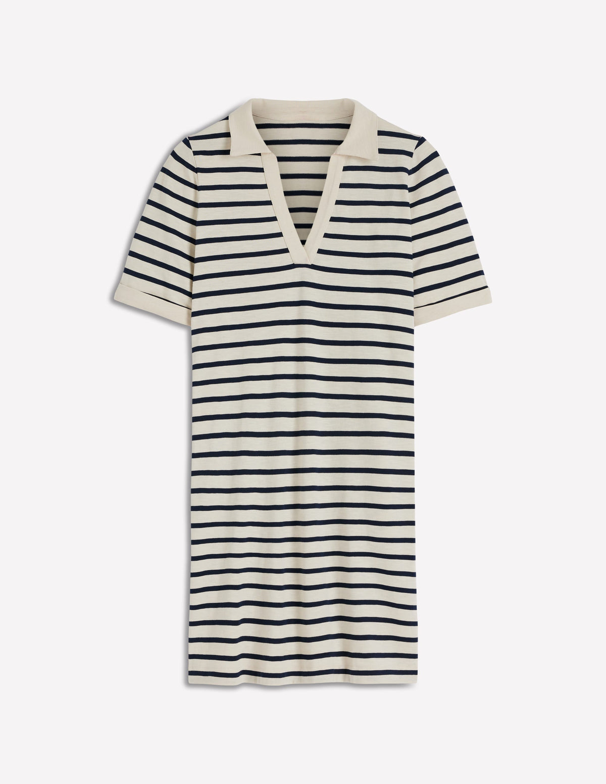 Robe T-shirt Tilda en jersey-Bleu Marine/Ivoire - Image 7