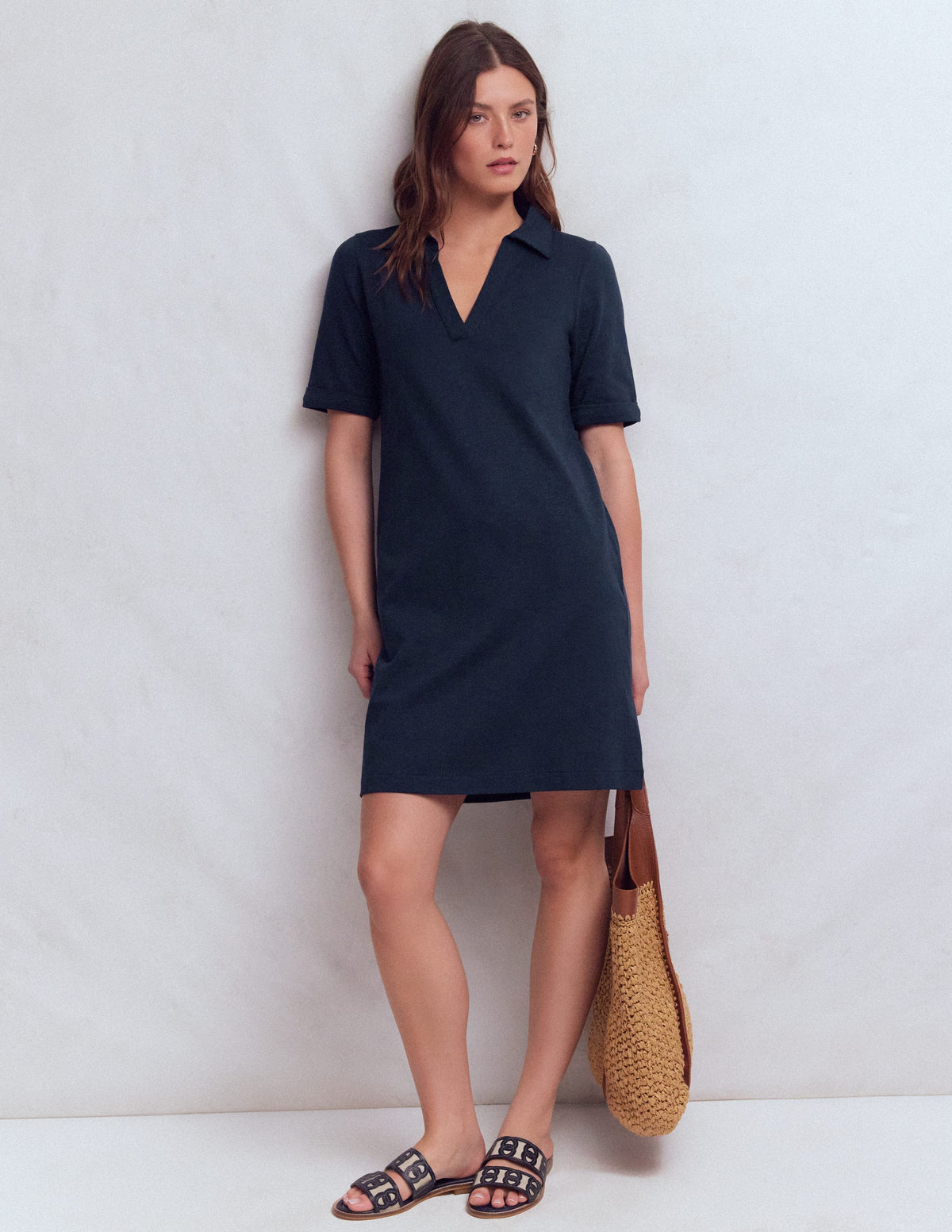 Tilda T-Shirt-Kleid aus Jersey-Marineblau-1