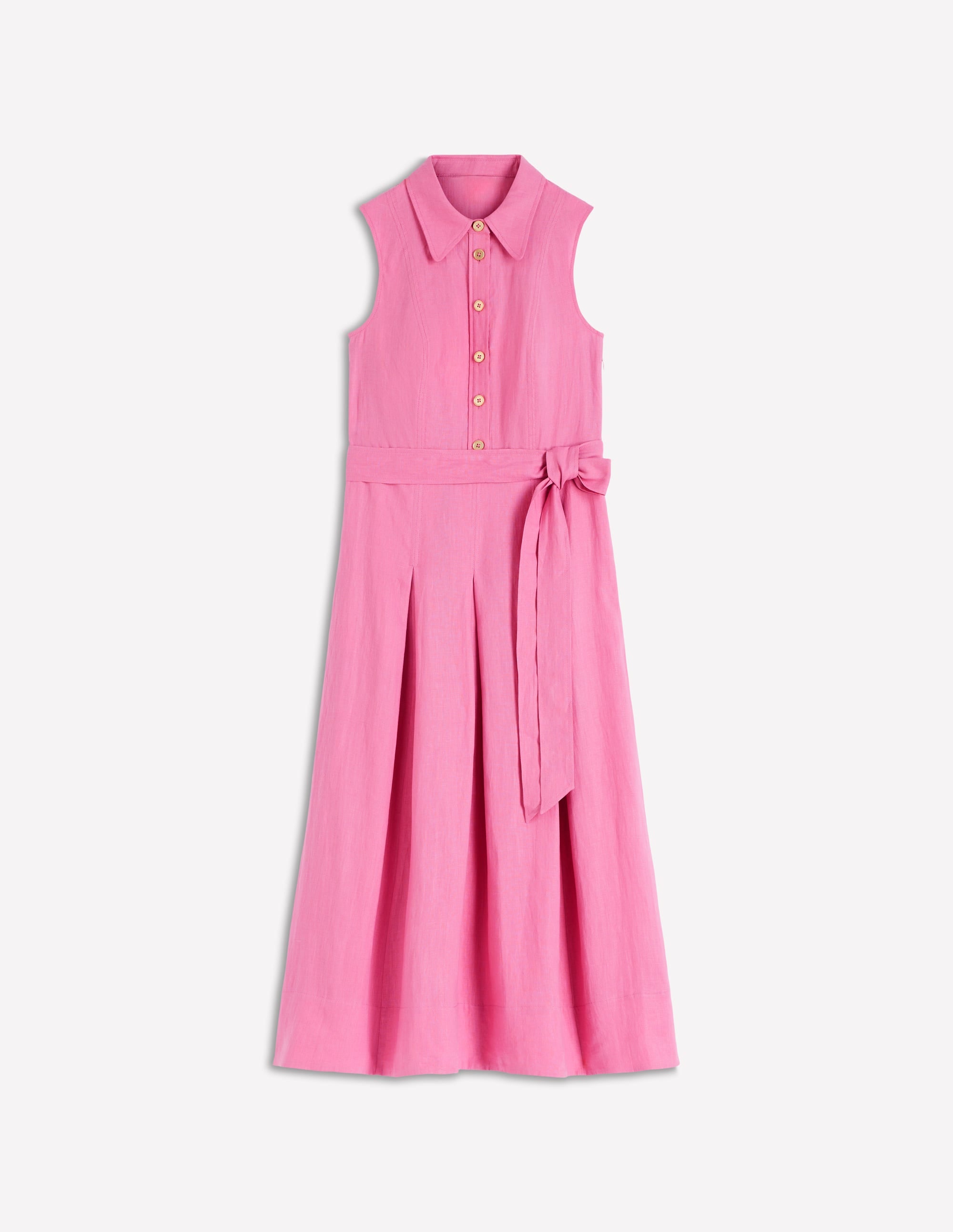 Belinda Hemdblusenkleid aus Leinen-Rosa Parfait - Image 8