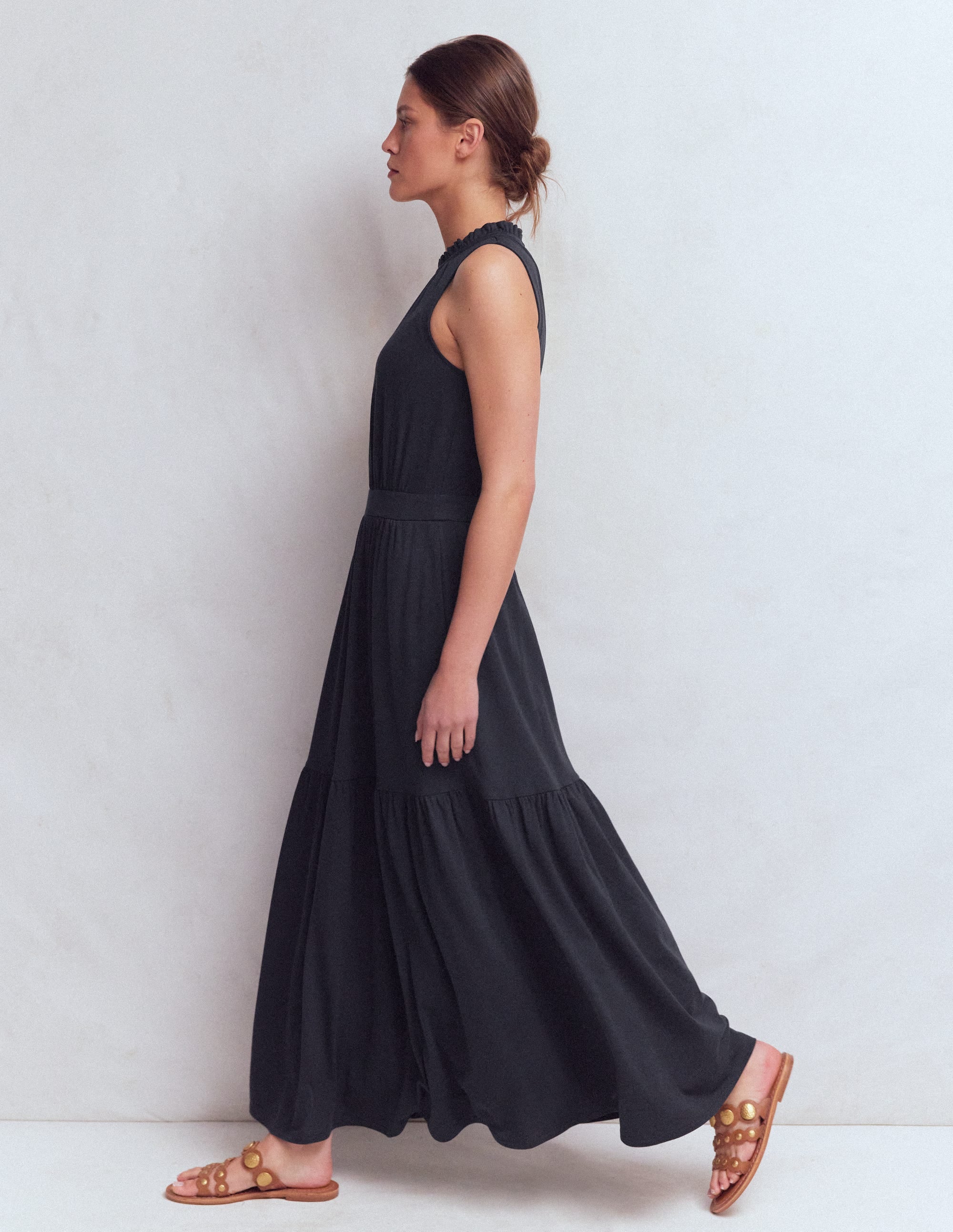 Camalie Jersey-Maxikleid-Marineblau - Image 2