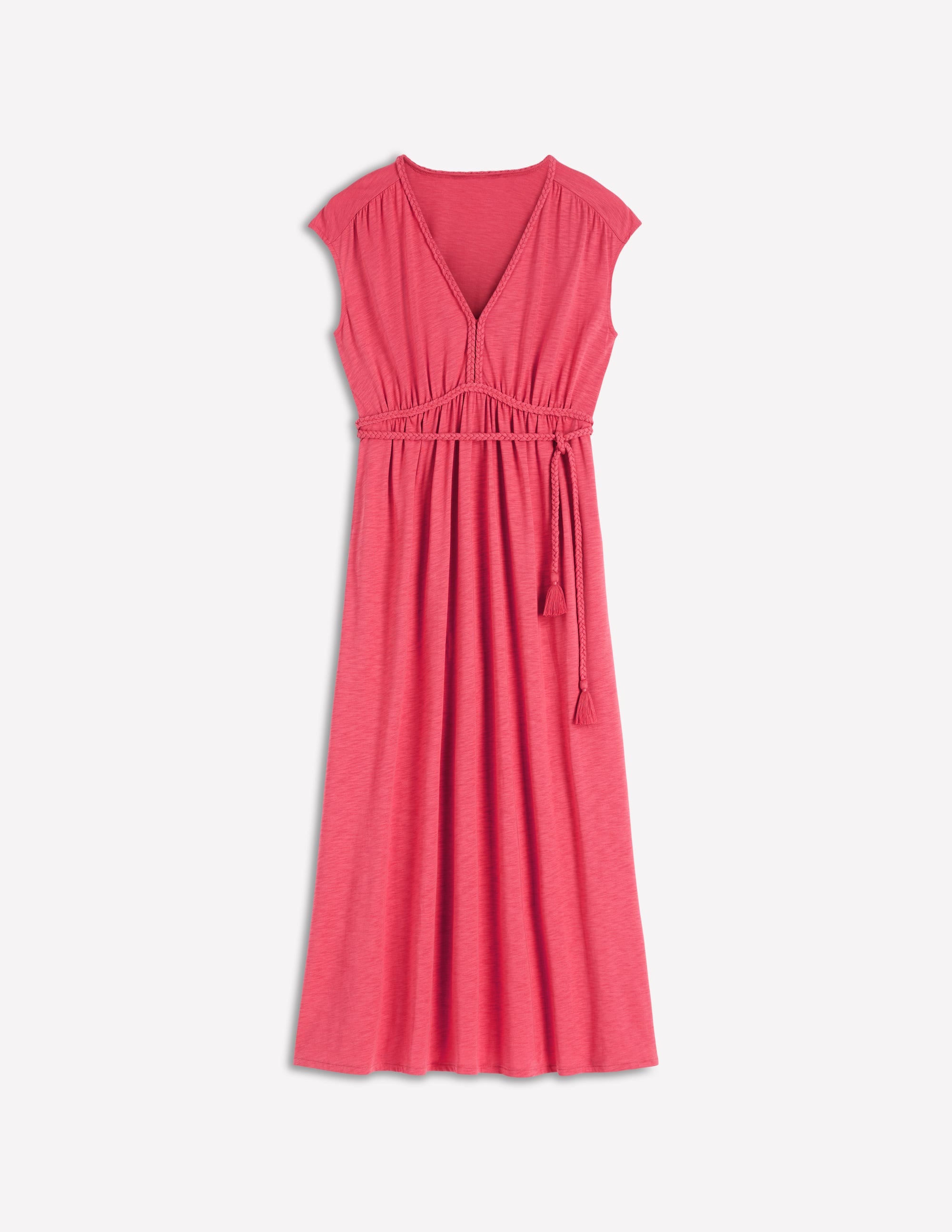 Heidi Gerafftes Jerseykleid mit Kordel-Winter Puderrosa - Image 7