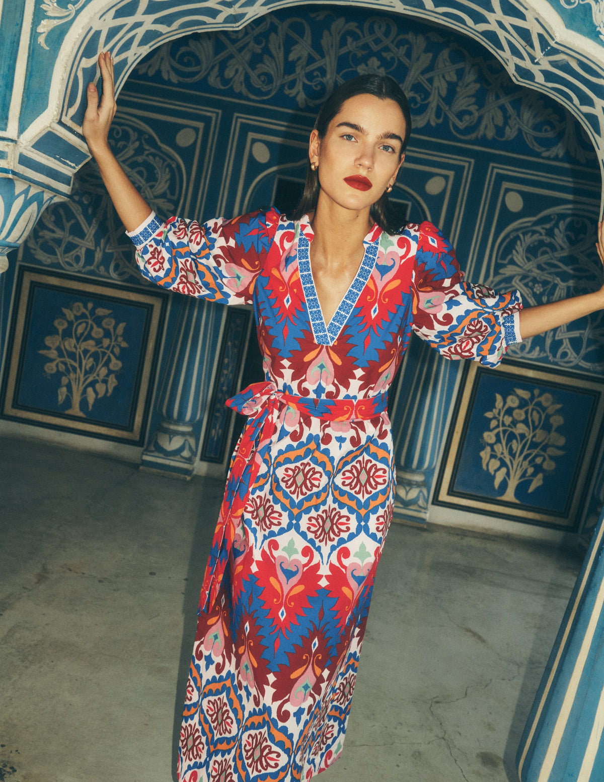 Robe Octavia en coton-Motif Ikat Dream multi - Image 6