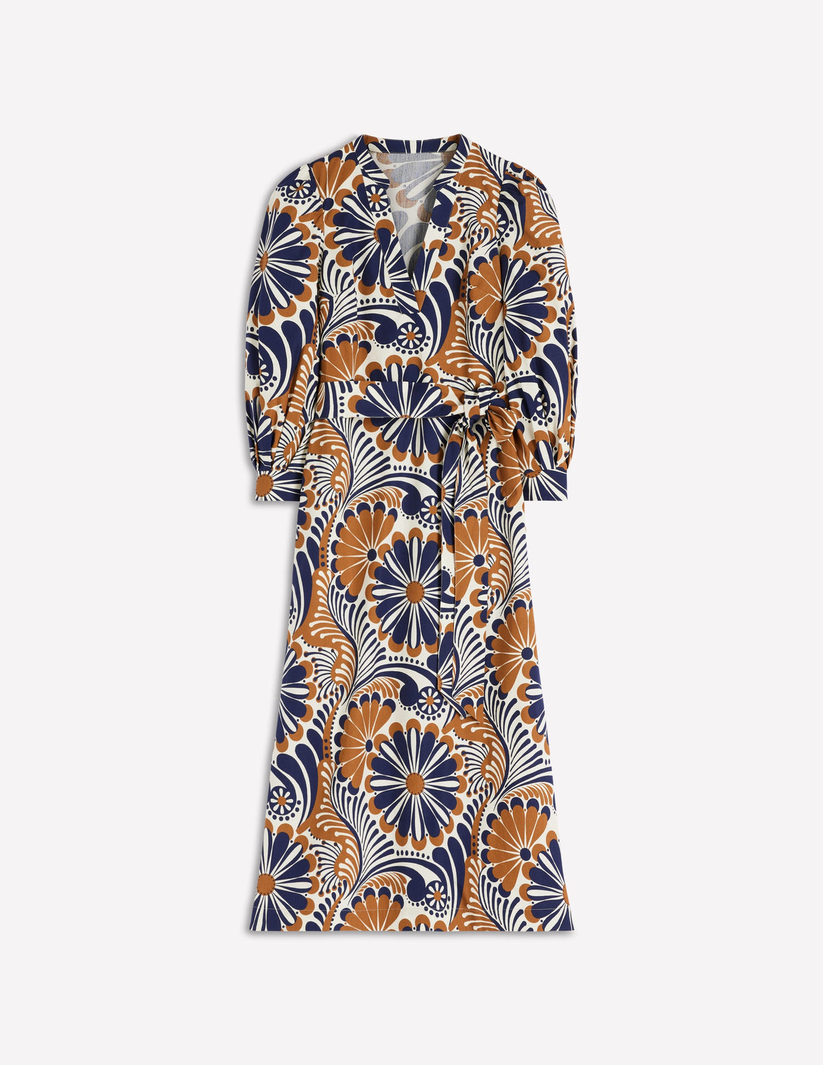 Octavia Baumwollkleid-Marineblau Euphorische Gärten-6