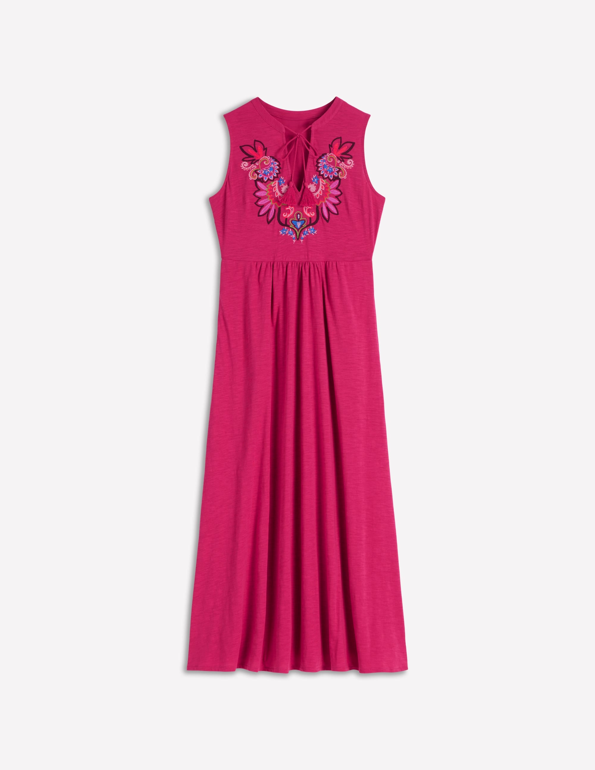 Jersey-Maxikleid mit gekerbtem Ausschnitt-Granita - Image 5